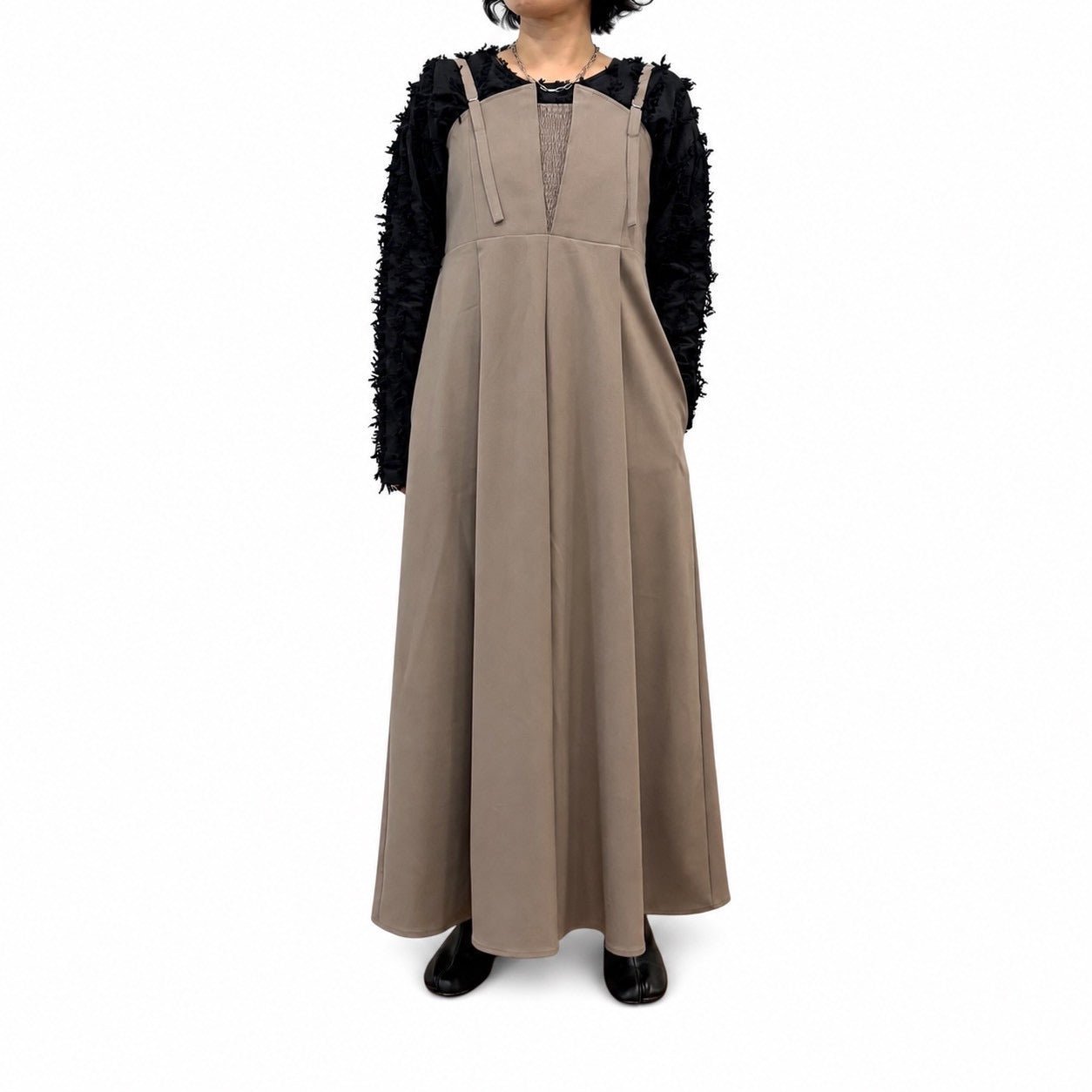 【siro de labonte 2026 AW vol.2】ストレッチフランネル-ジャンパースカート - Champdelarose