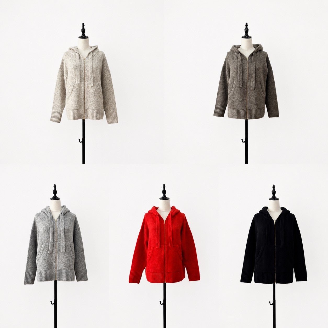 【siro de labonte 2026 AW vol.2】ホイップヤーン-ジップアップフーディー - Champdelarose