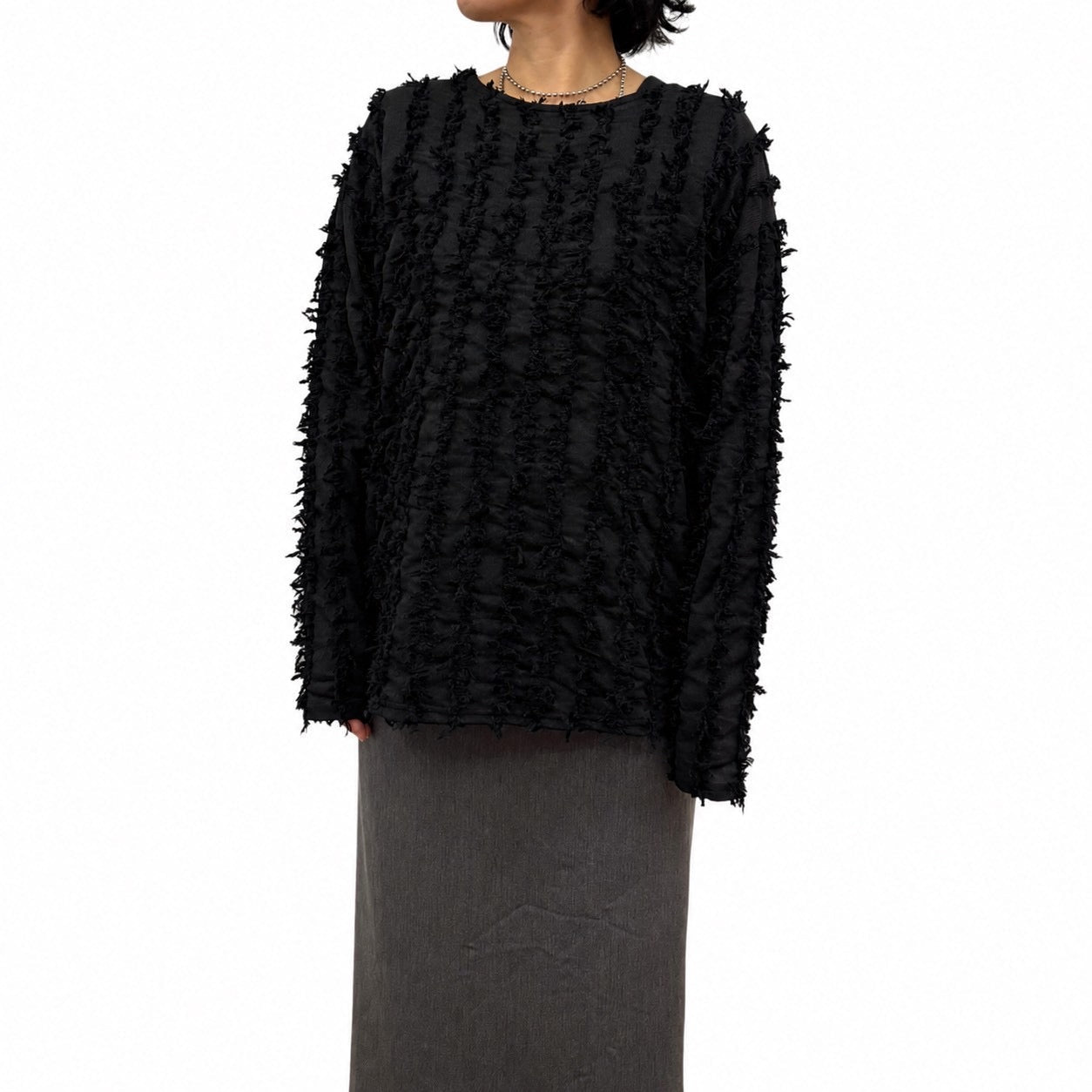 【siro de labonte 2026 AW vol.2】カットジャガード-L/Sプルオーバー - Champdelarose