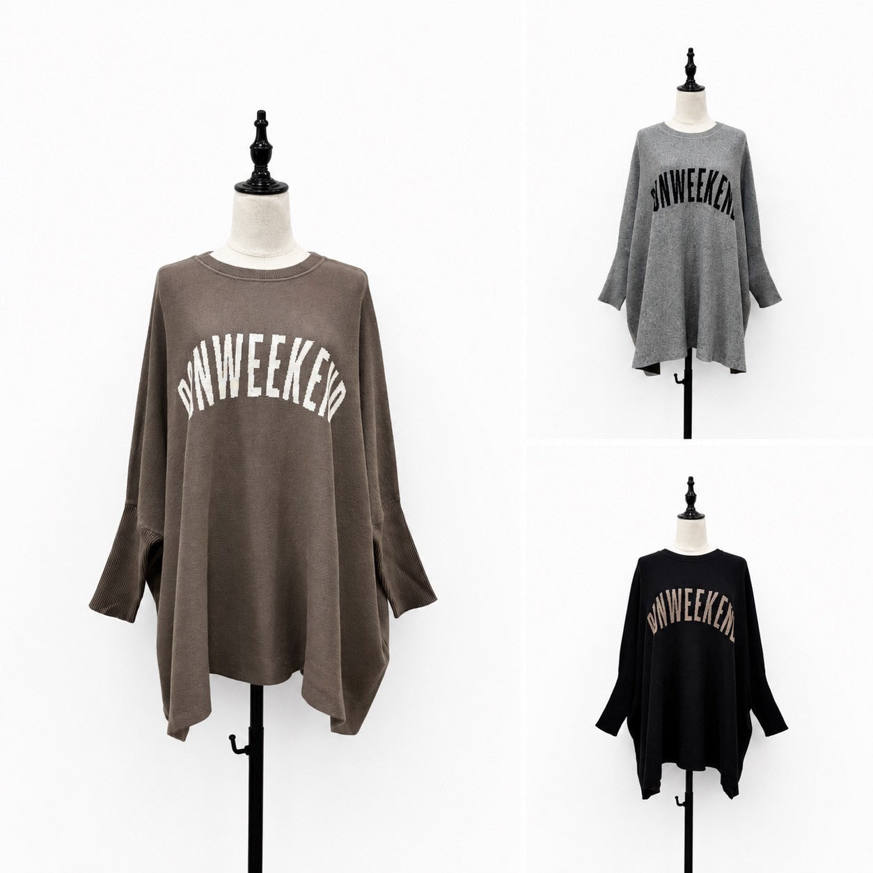 【siro de labonte 2026 AW vol.2】32/2コットンプレーティングナイロン-BON WEEKEND ポンチョプルオーバー - Champdelarose