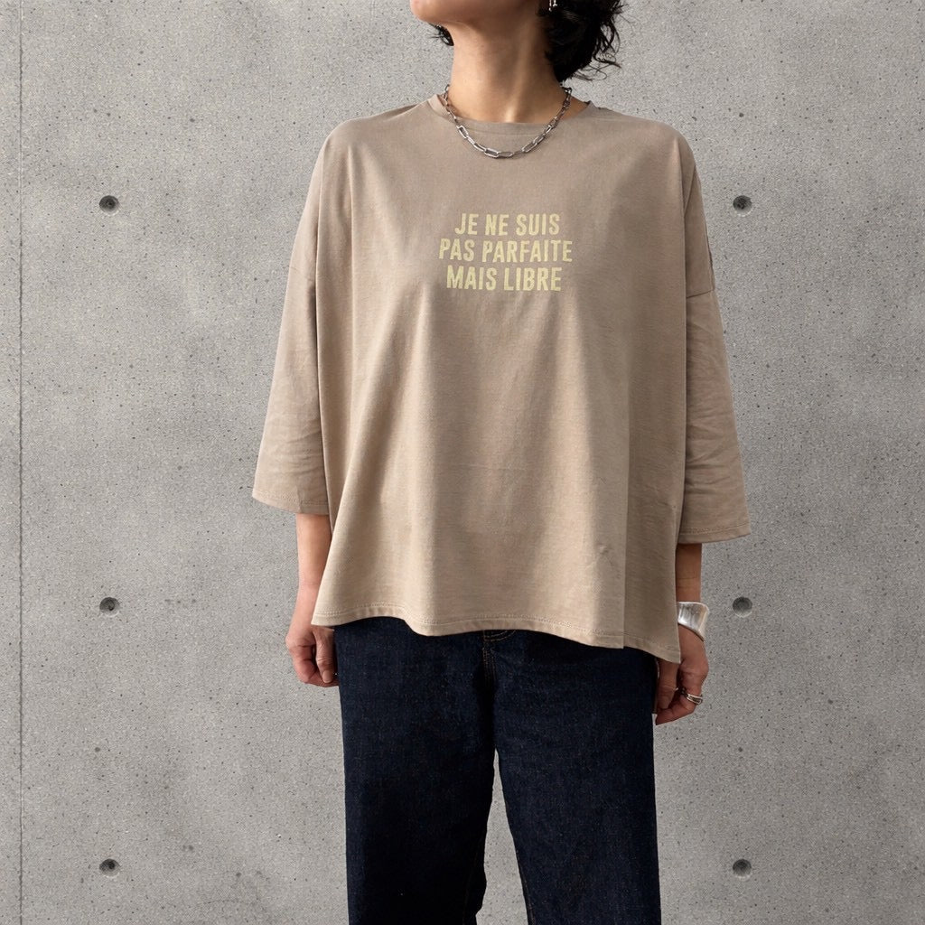 【siro de labonte 2026 AW】30/ - highgage cotton message Tshirt（グリッター） - Champdelarose