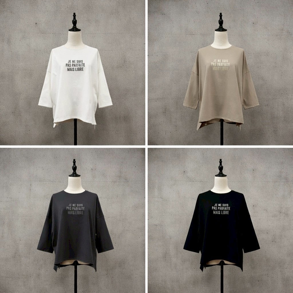 【siro de labonte 2026 AW】30/ - highgage cotton message Tshirt（グリッター） - Champdelarose