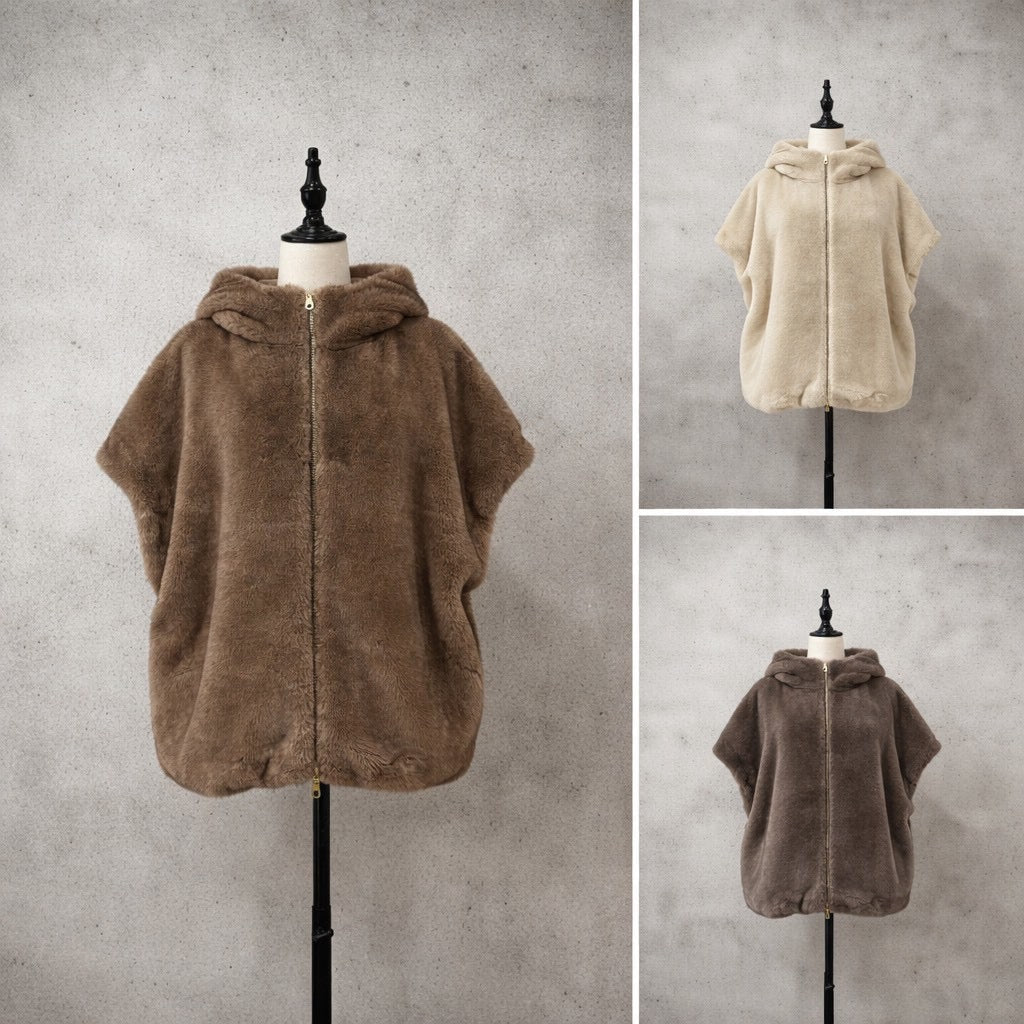 【siro de labonte 2026 AW】eco fur hoody vest - Champdelarose