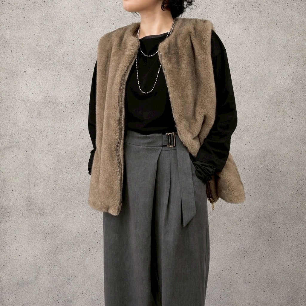 【siro de labonte 2026 AW】eco fur vest - Champdelarose