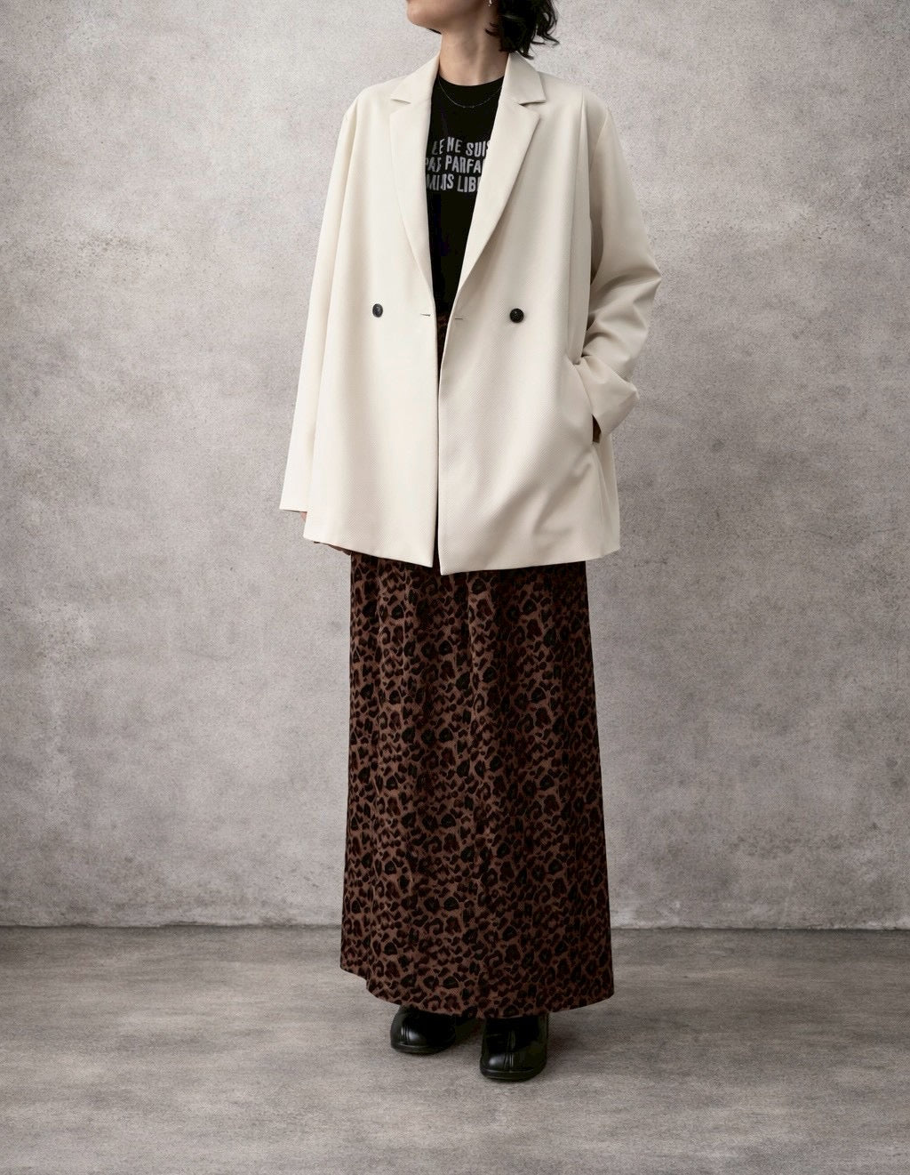 【siro de labonte 2026 AW】leopard lib pencil skirt - Champdelarose