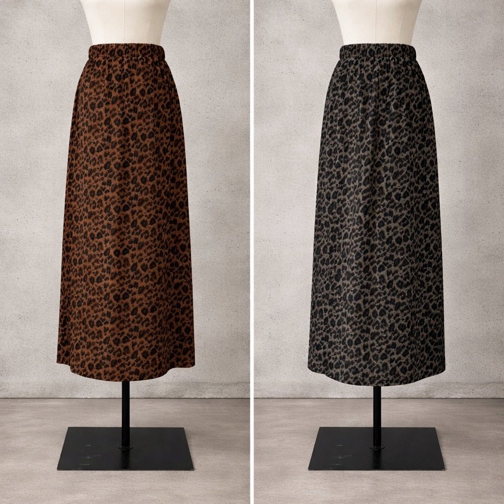 【siro de labonte 2026 AW】leopard lib pencil skirt - Champdelarose