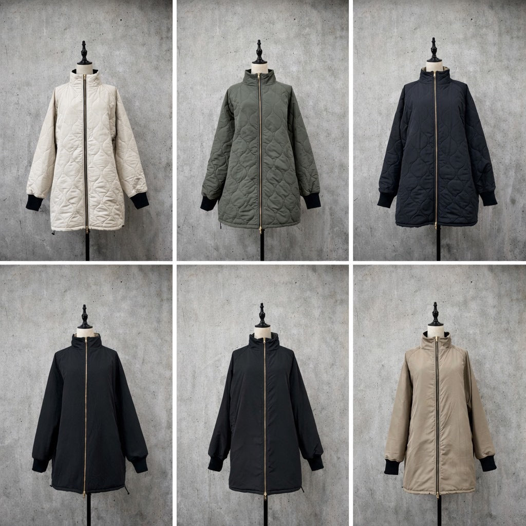【siro de labonte 2026 AW】quilting reversible coat - Champdelarose
