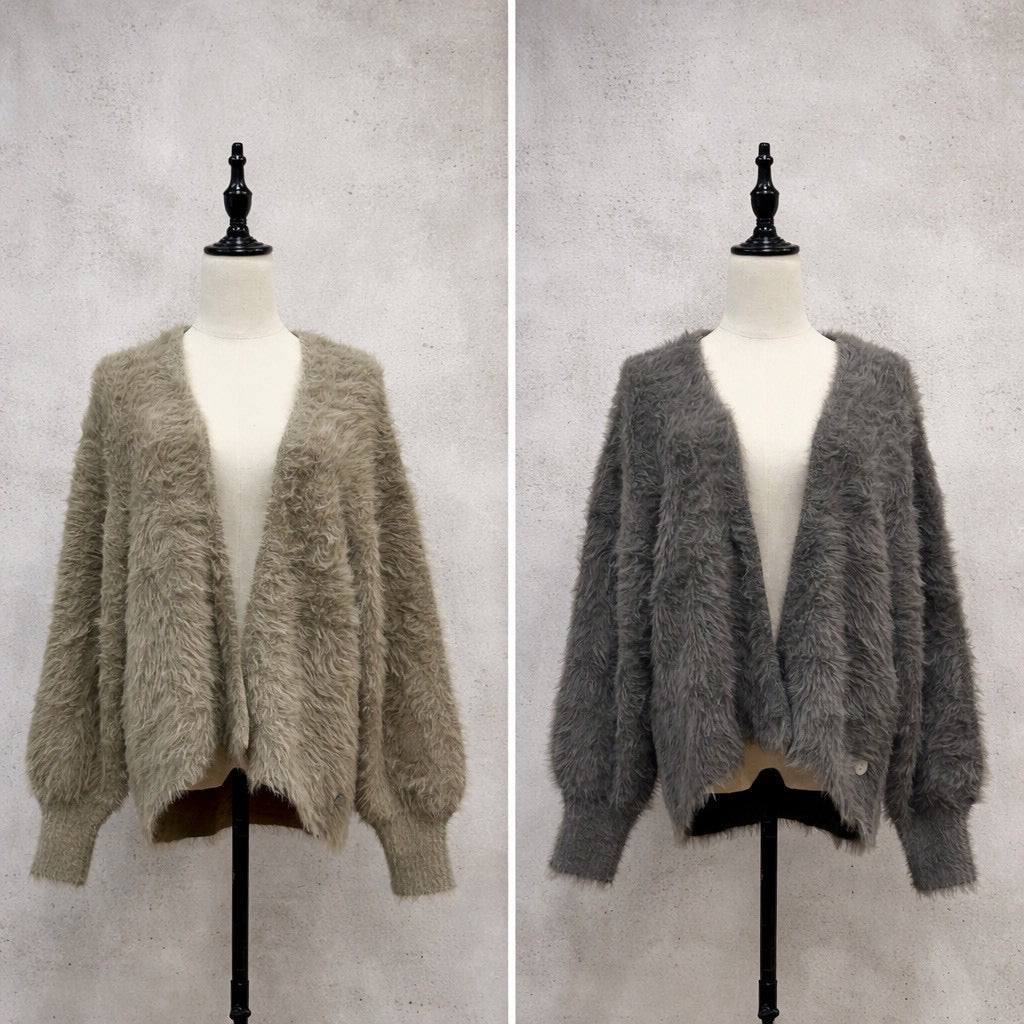 【siro de labonte 2026 AW】shaggy knit 2way cardigan - Champdelarose