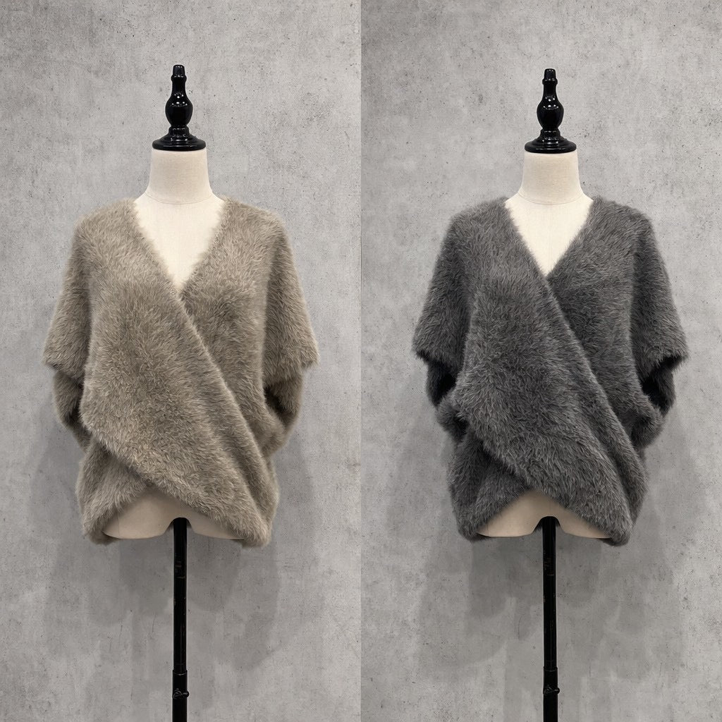 【siro de labonte 2026 AW】shaggy knit 3way cache - coeur vest - Champdelarose