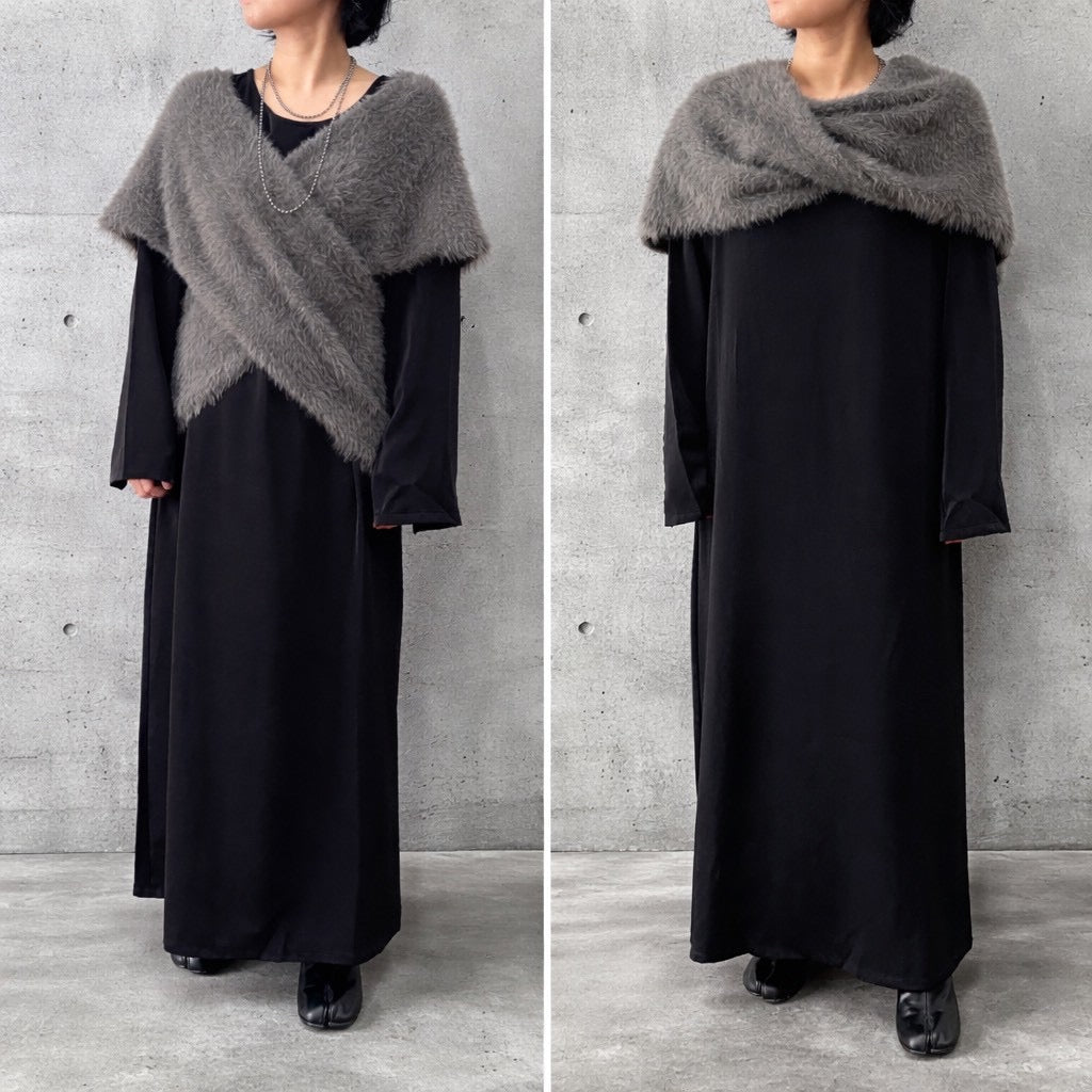 【siro de labonte 2026 AW】shaggy knit 3way cache - coeur vest - Champdelarose