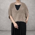 【siro de labonte 2026 AW】shaggy knit Vneck short vest - Champdelarose