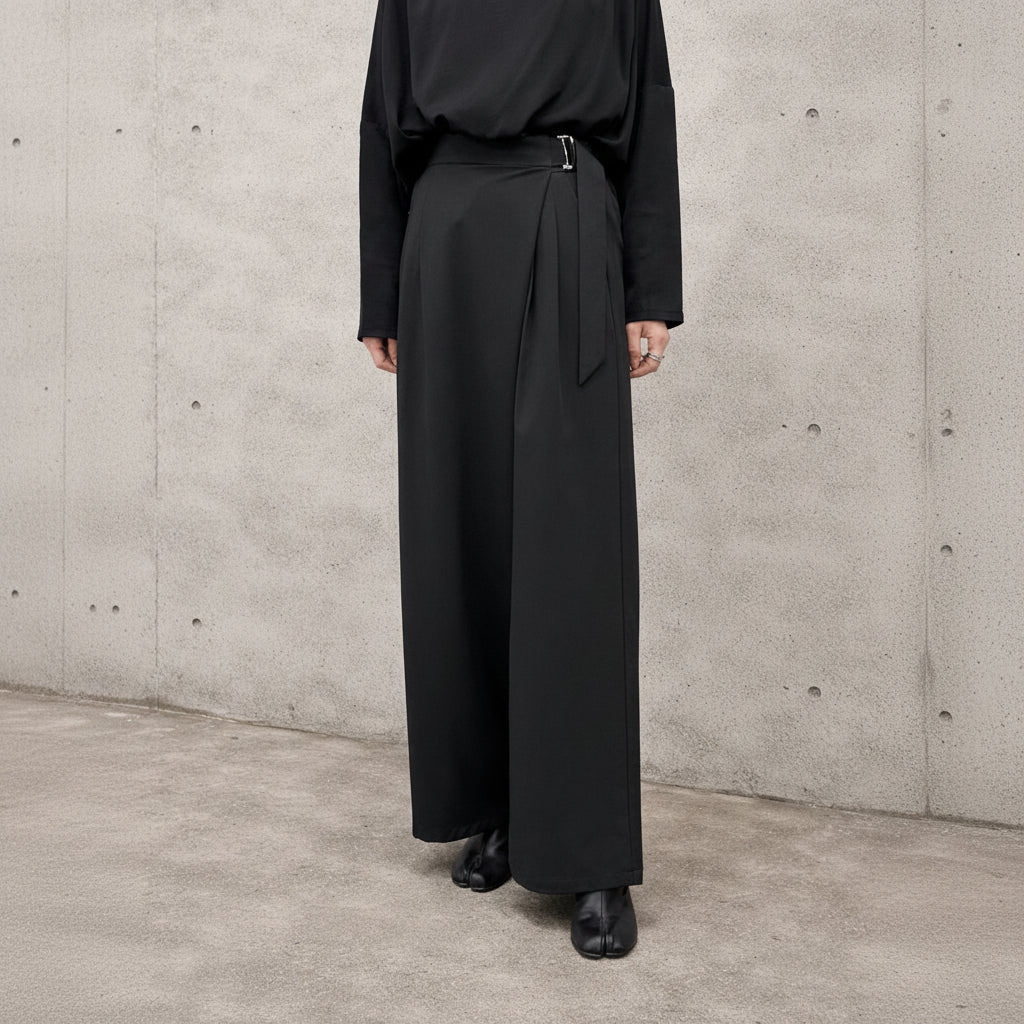 【siro de labonte 2026 AW】stretch flannel flap easy pants - Champdelarose
