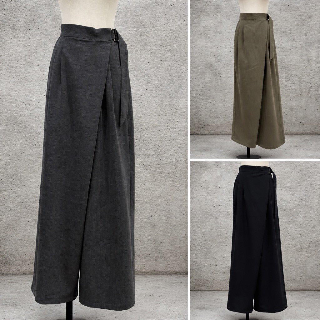 【siro de labonte 2026 AW】stretch flannel flap easy pants - Champdelarose