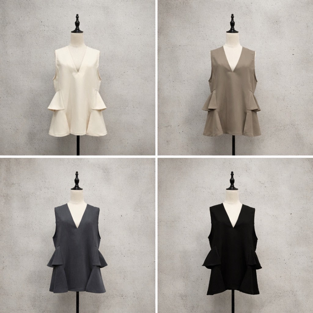 【siro de labonte 2026 AW】stretch twill vest set jacket - Champdelarose