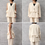 【siro de labonte 2026 AW】stretch twill vest set jacket - Champdelarose