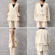 【siro de labonte 2026 AW】stretch twill vest set jacket - Champdelarose