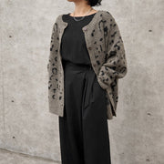 【siro de labonte 2026 AW】whip yarn leopard 2way cardigan - Champdelarose