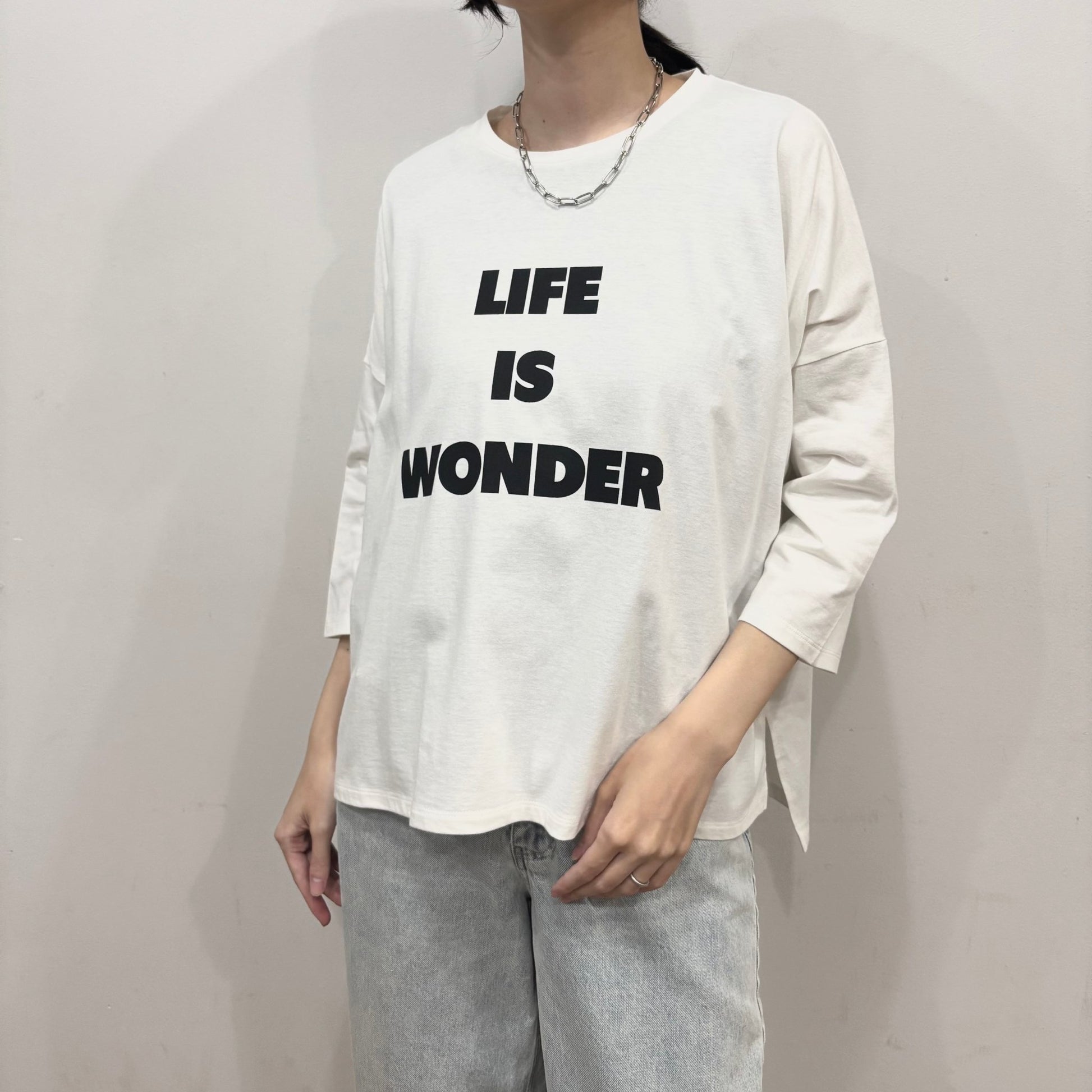 【siro de labonte 2026 spring＆summer】30/ - highgage cotton LIFE IS WONDER wide P/O - Champdelarose