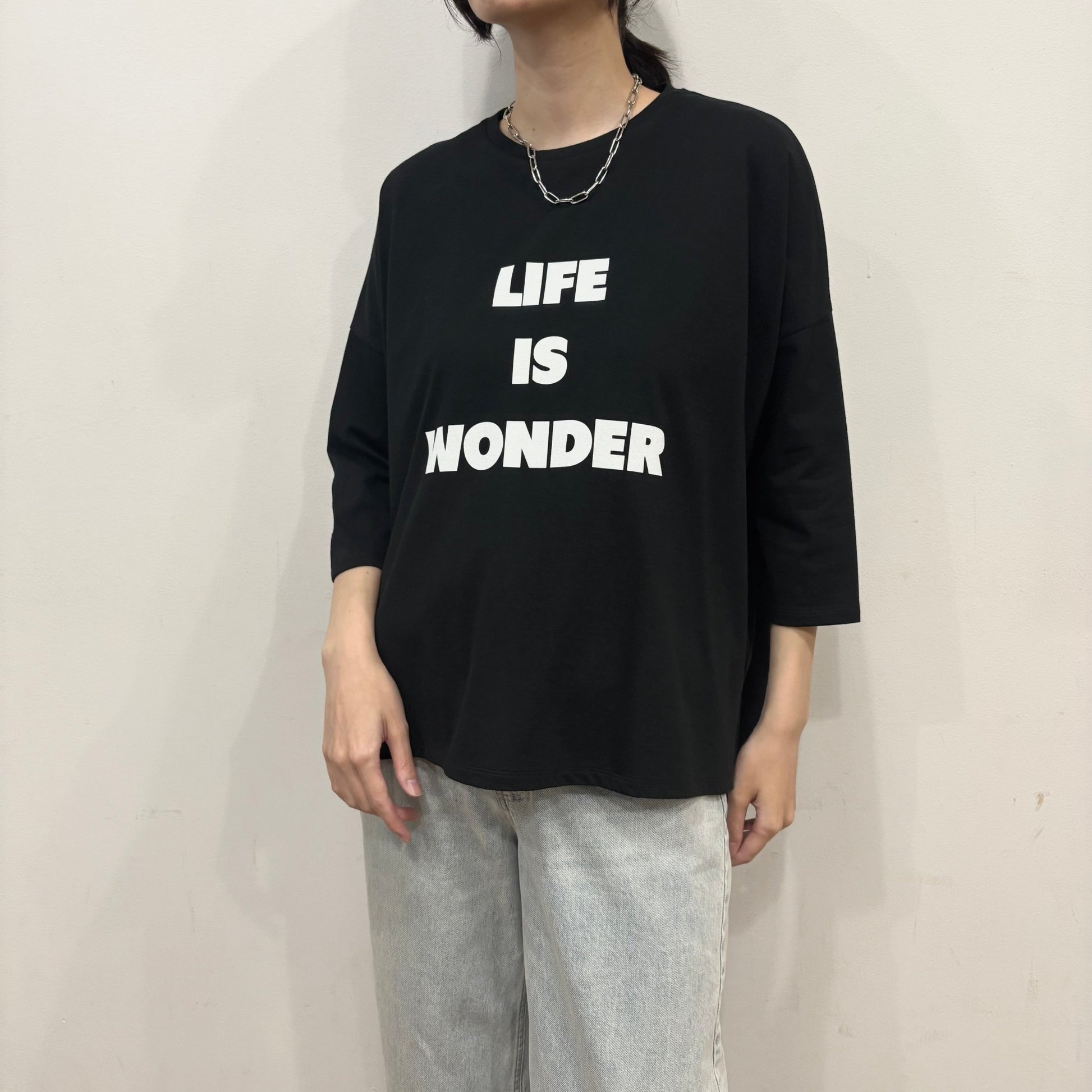 【siro de labonte 2026 spring＆summer】30/ - highgage cotton LIFE IS WONDER wide P/O - Champdelarose