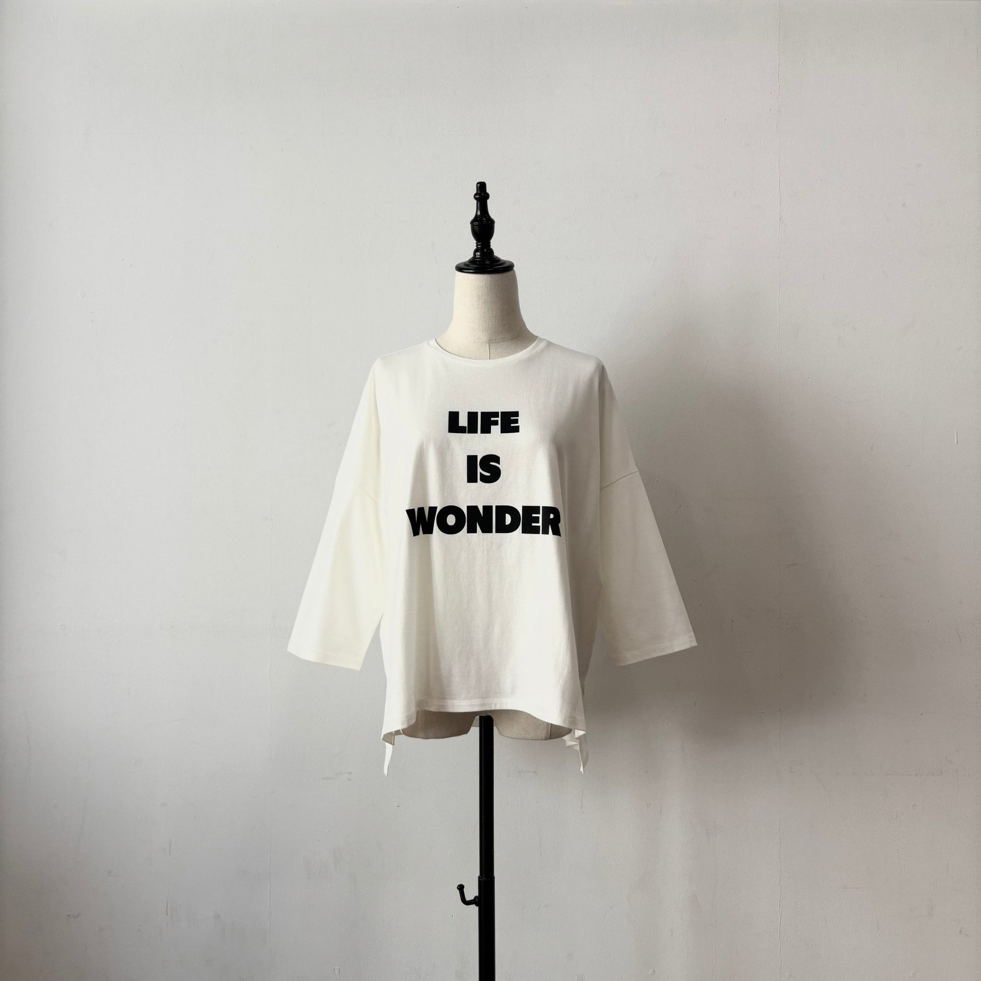 【siro de labonte 2026 spring＆summer】30/ - highgage cotton LIFE IS WONDER wide P/O - Champdelarose