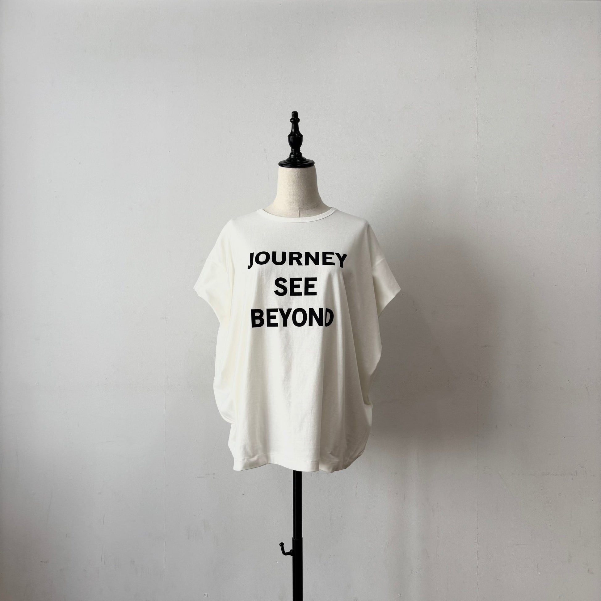 【siro de labonte 2026 spring＆summer】30/ - highgauge cotton JOURNEY tuck sleeve Tshirt - Champdelarose