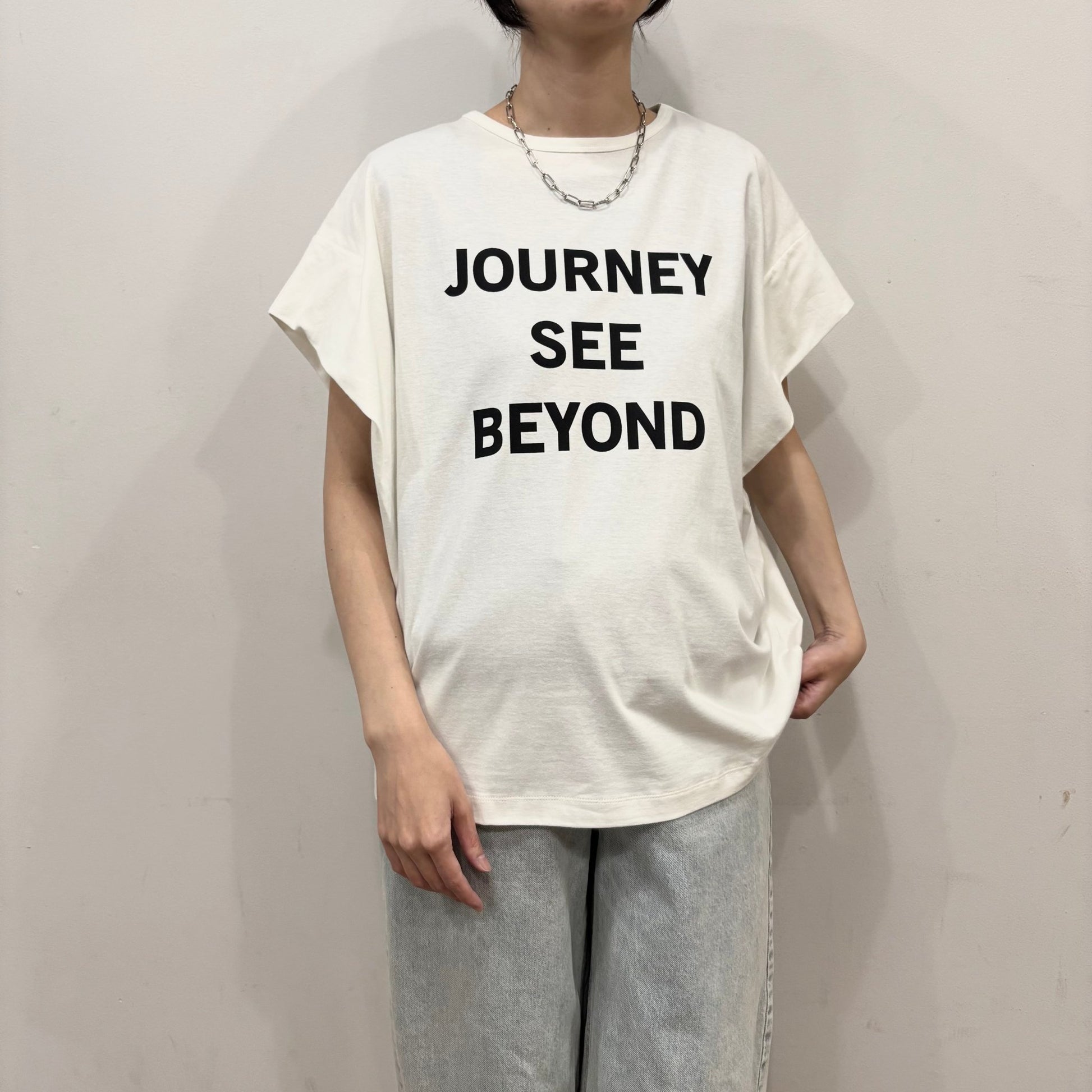 【siro de labonte 2026 spring＆summer】30/ - highgauge cotton JOURNEY tuck sleeve Tshirt - Champdelarose