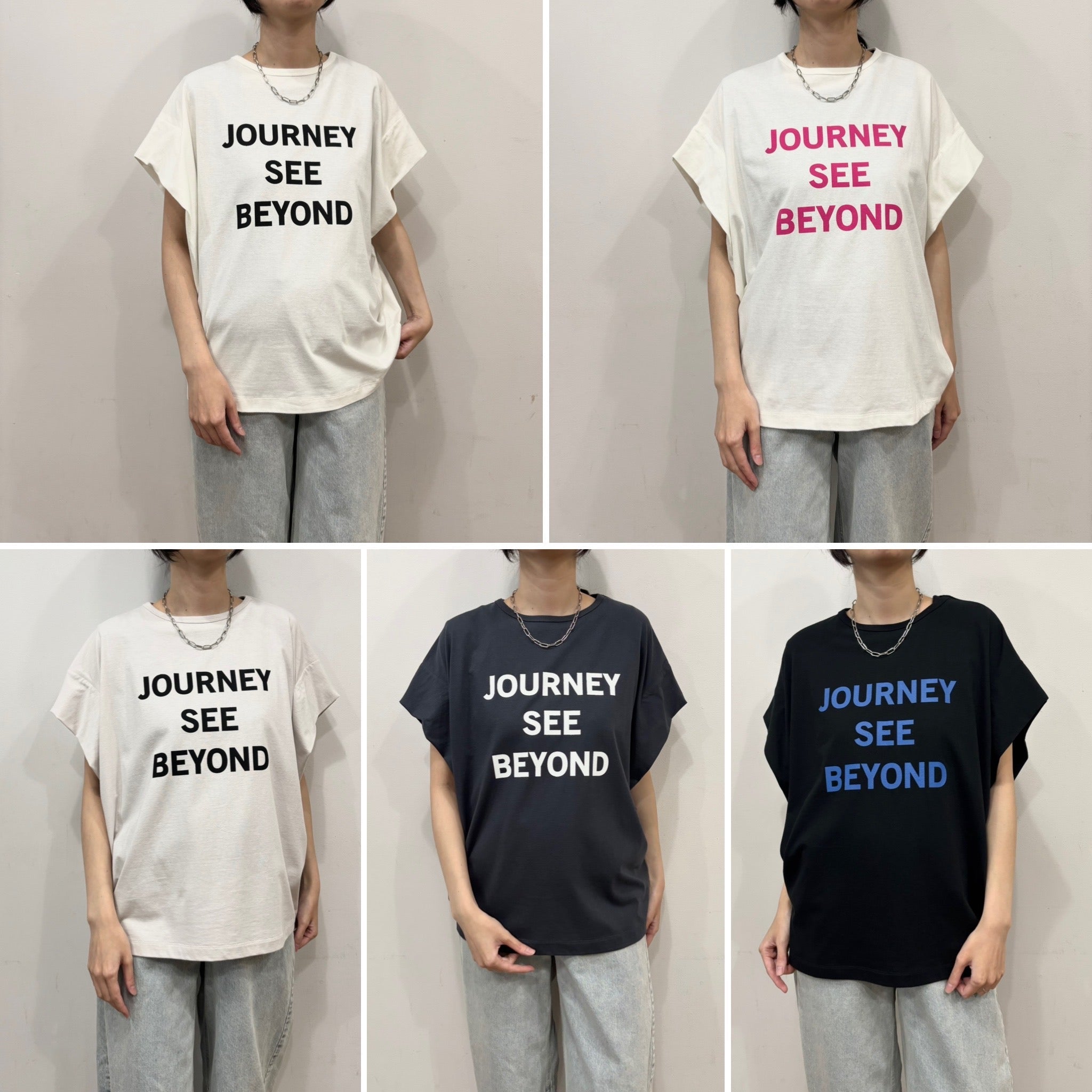 【siro de labonte 2026 spring＆summer】30/ - highgauge cotton JOURNEY tuck sleeve Tshirt - Champdelarose