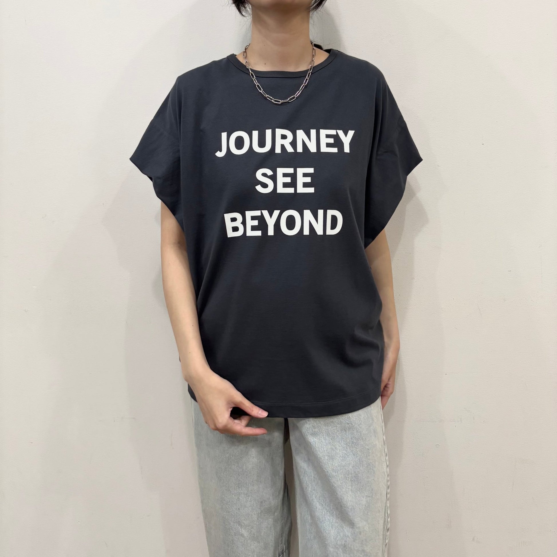 【siro de labonte 2026 spring＆summer】30/ - highgauge cotton JOURNEY tuck sleeve Tshirt - Champdelarose