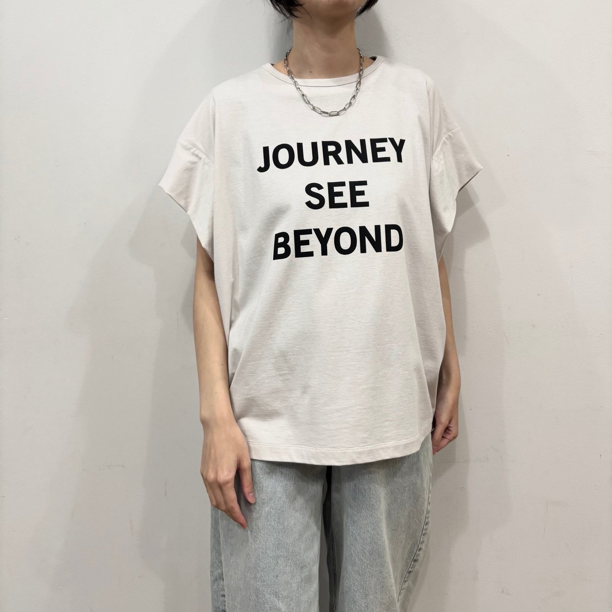 【siro de labonte 2026 spring＆summer】30/ - highgauge cotton JOURNEY tuck sleeve Tshirt - Champdelarose