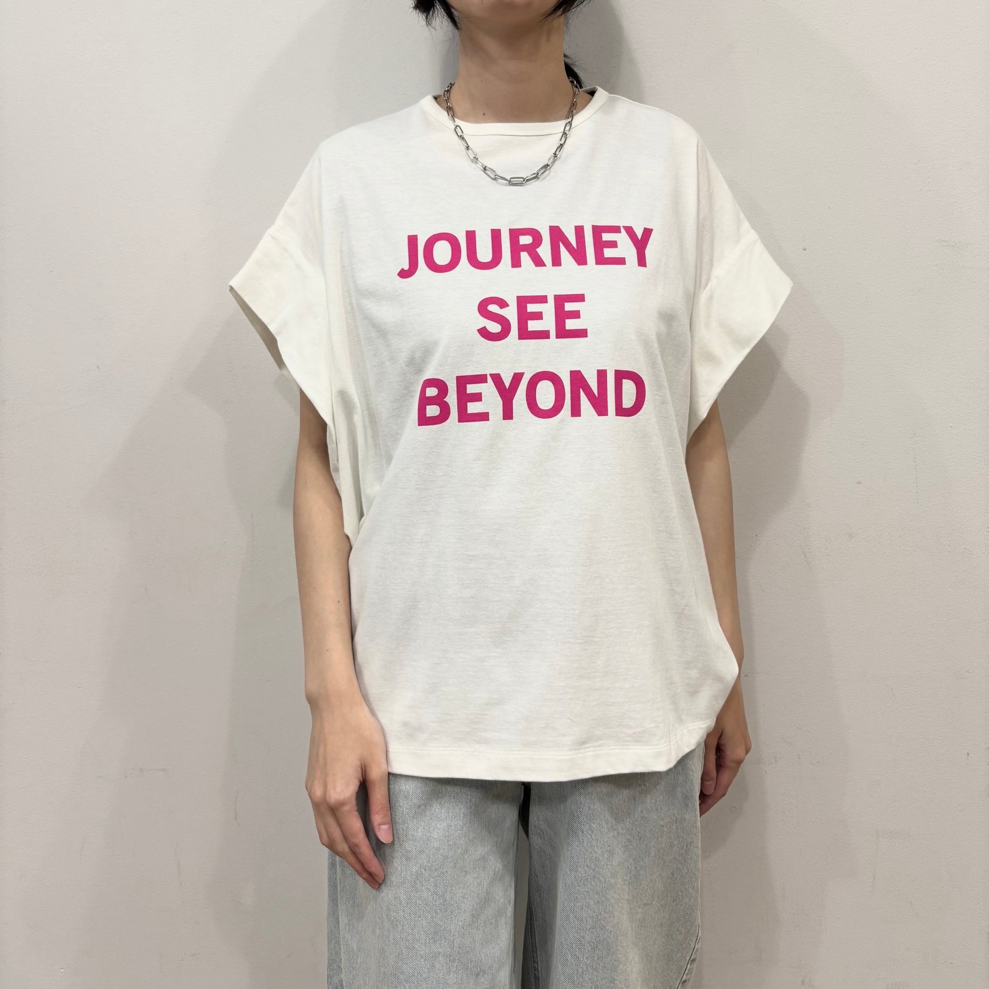 【siro de labonte 2026 spring＆summer】30/ - highgauge cotton JOURNEY tuck sleeve Tshirt - Champdelarose