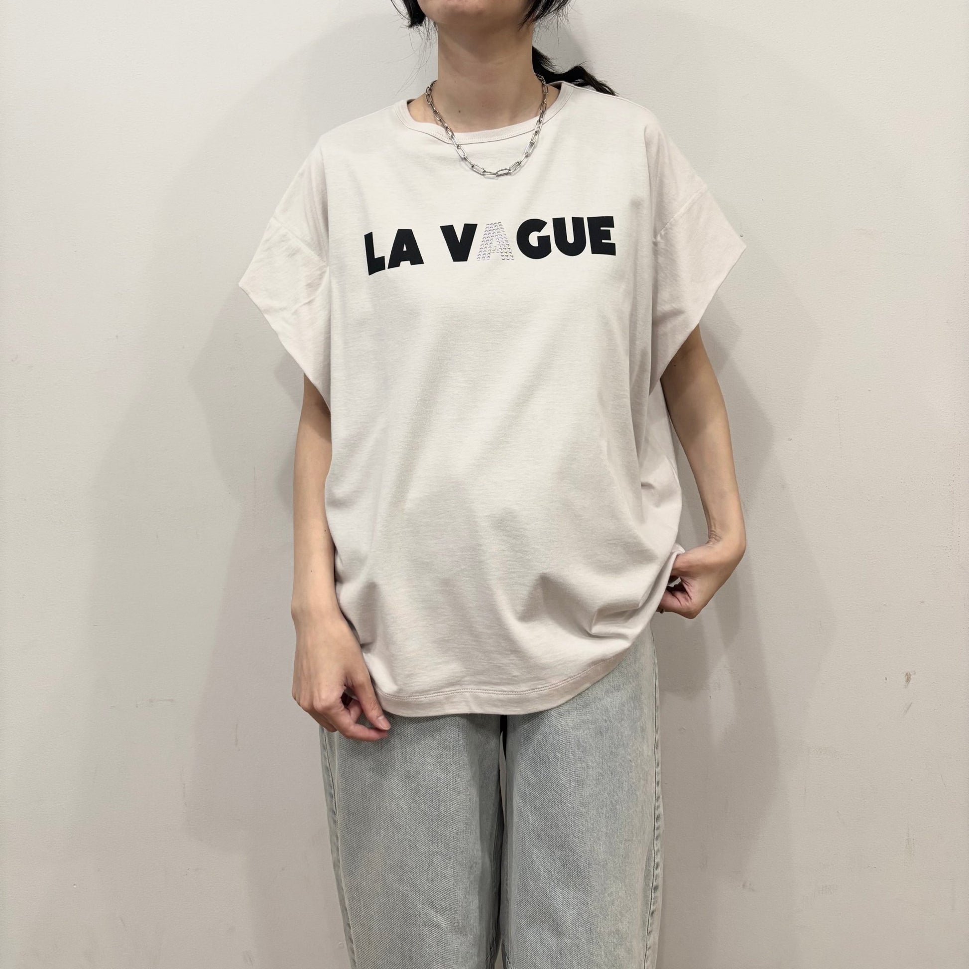 【siro de labonte 2026 spring＆summer】30/ - highgauge cotton LA VAGUEtuck sleeve Tshirt(ラバー＆メタル） - Champdelarose