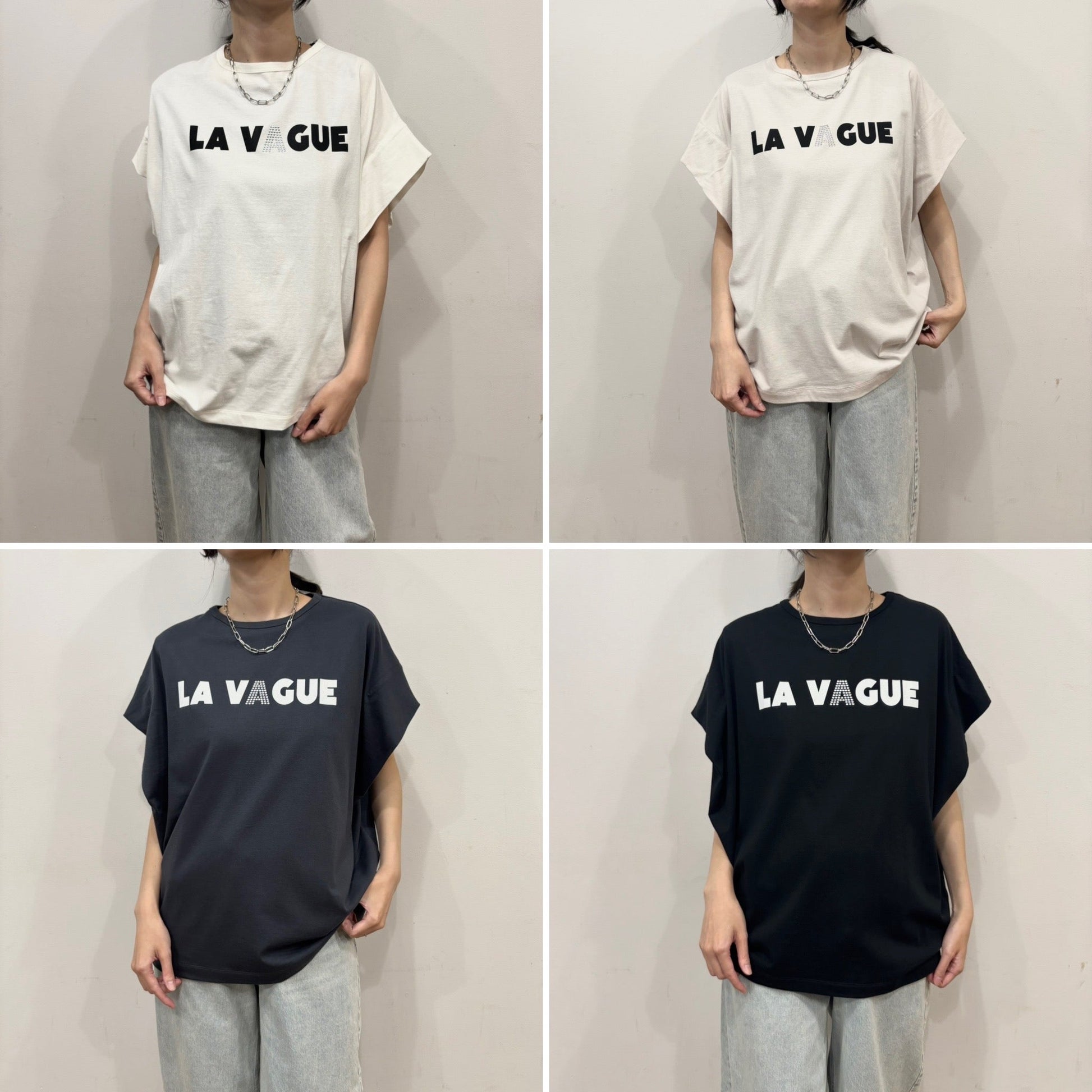【siro de labonte 2026 spring＆summer】30/ - highgauge cotton LA VAGUEtuck sleeve Tshirt(ラバー＆メタル） - Champdelarose