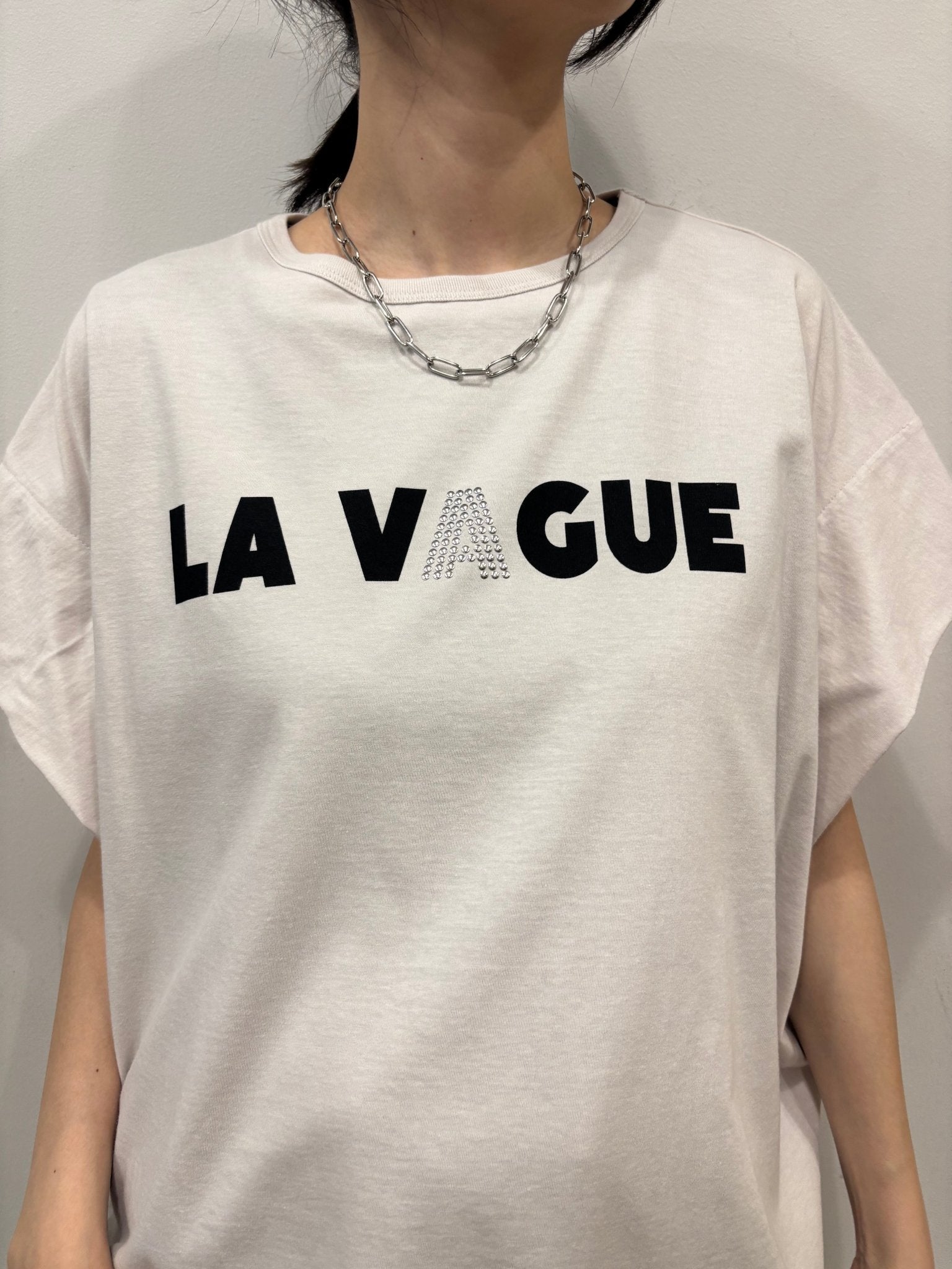 【siro de labonte 2026 spring＆summer】30/ - highgauge cotton LA VAGUEtuck sleeve Tshirt(ラバー＆メタル） - Champdelarose