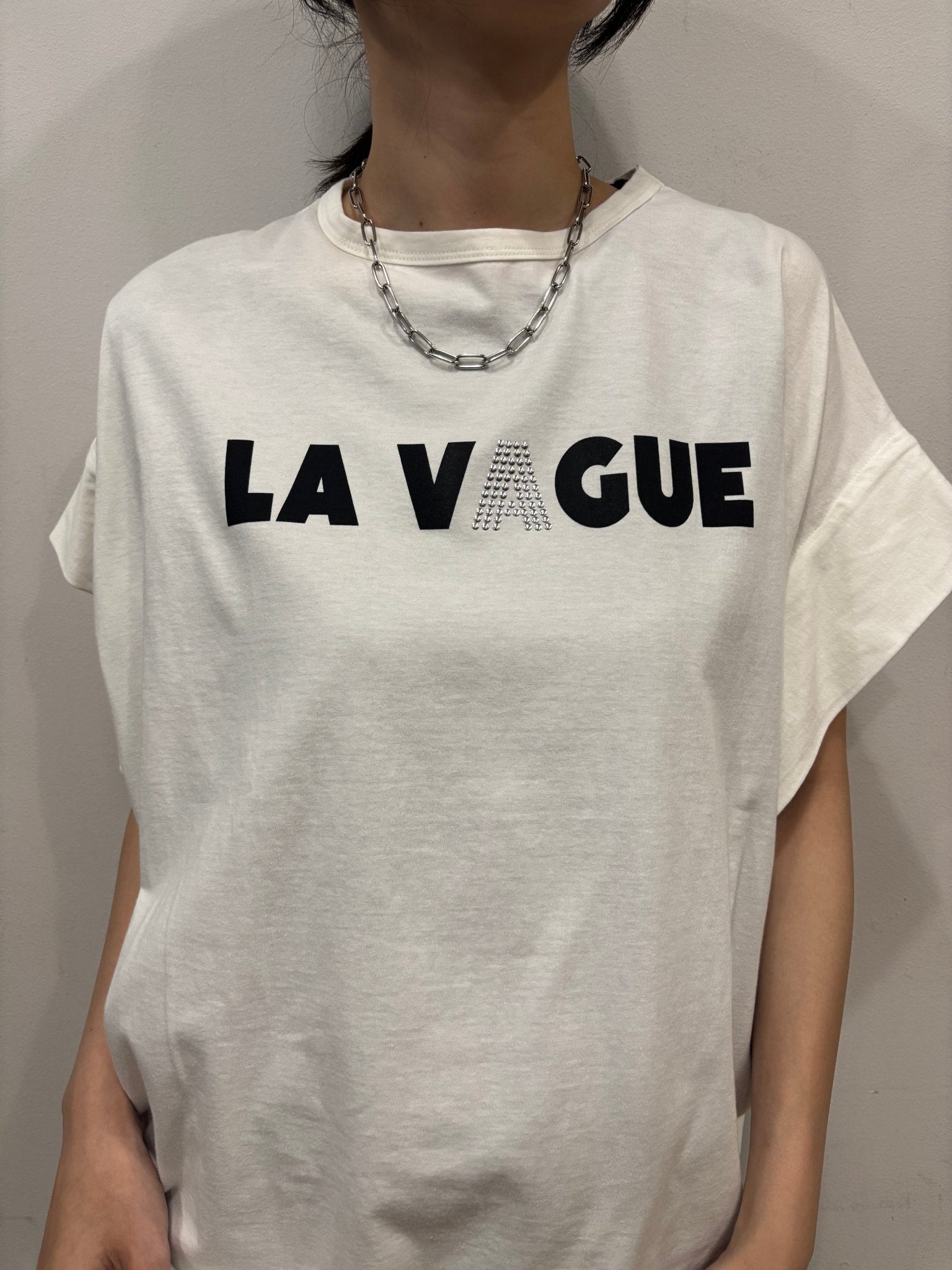 【siro de labonte 2026 spring＆summer】30/ - highgauge cotton LA VAGUEtuck sleeve Tshirt(ラバー＆メタル） - Champdelarose