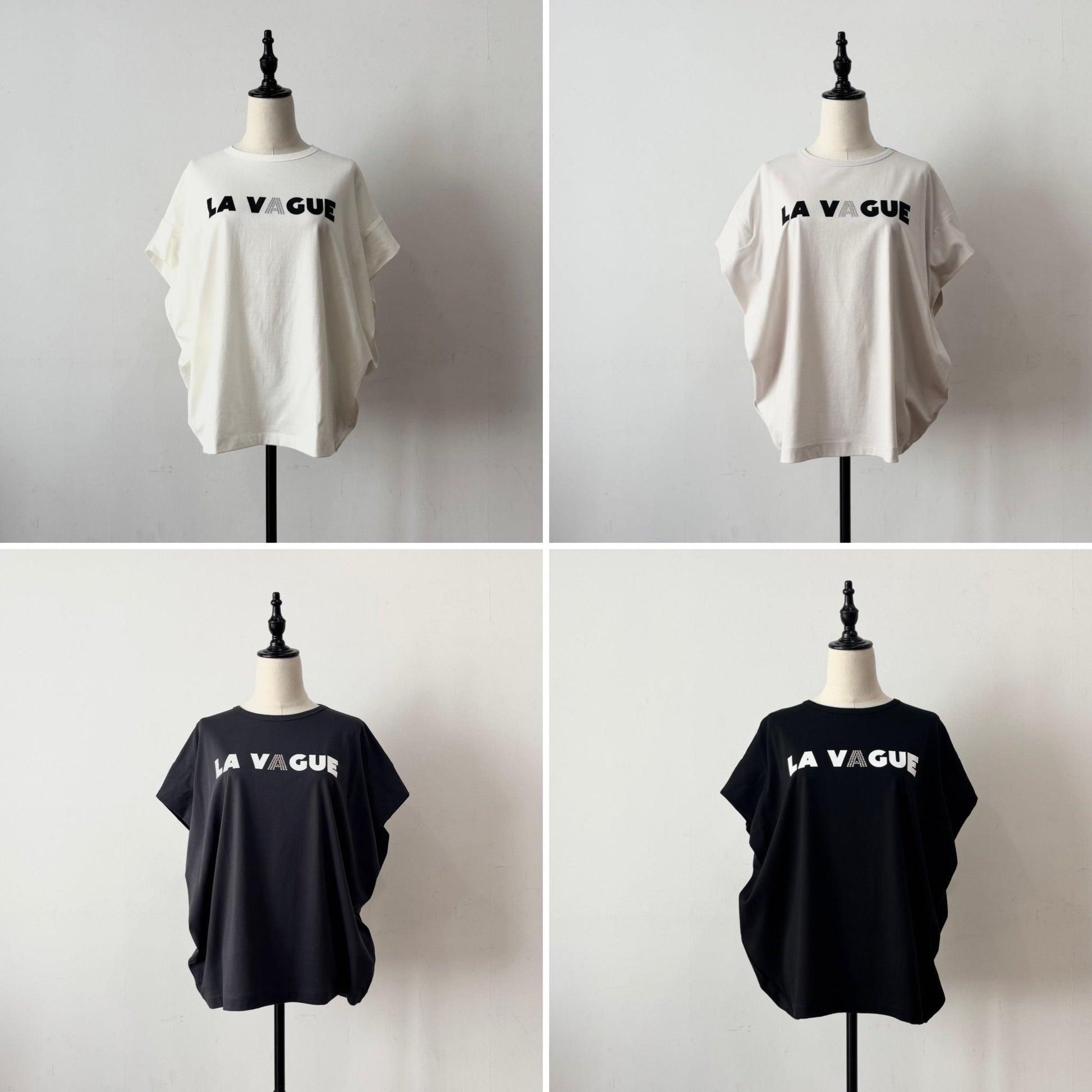 【siro de labonte 2026 spring＆summer】30/ - highgauge cotton LA VAGUEtuck sleeve Tshirt(ラバー＆メタル） - Champdelarose