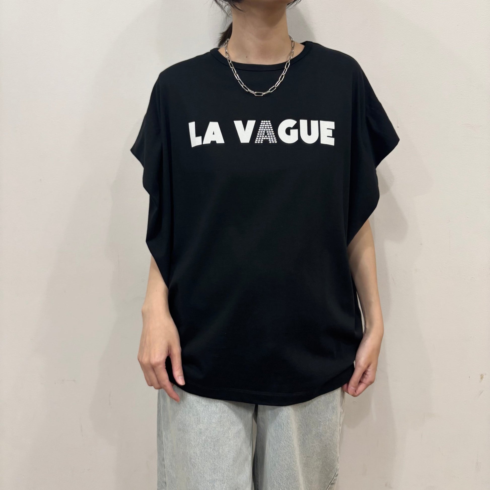 【siro de labonte 2026 spring＆summer】30/ - highgauge cotton LA VAGUEtuck sleeve Tshirt(ラバー＆メタル） - Champdelarose