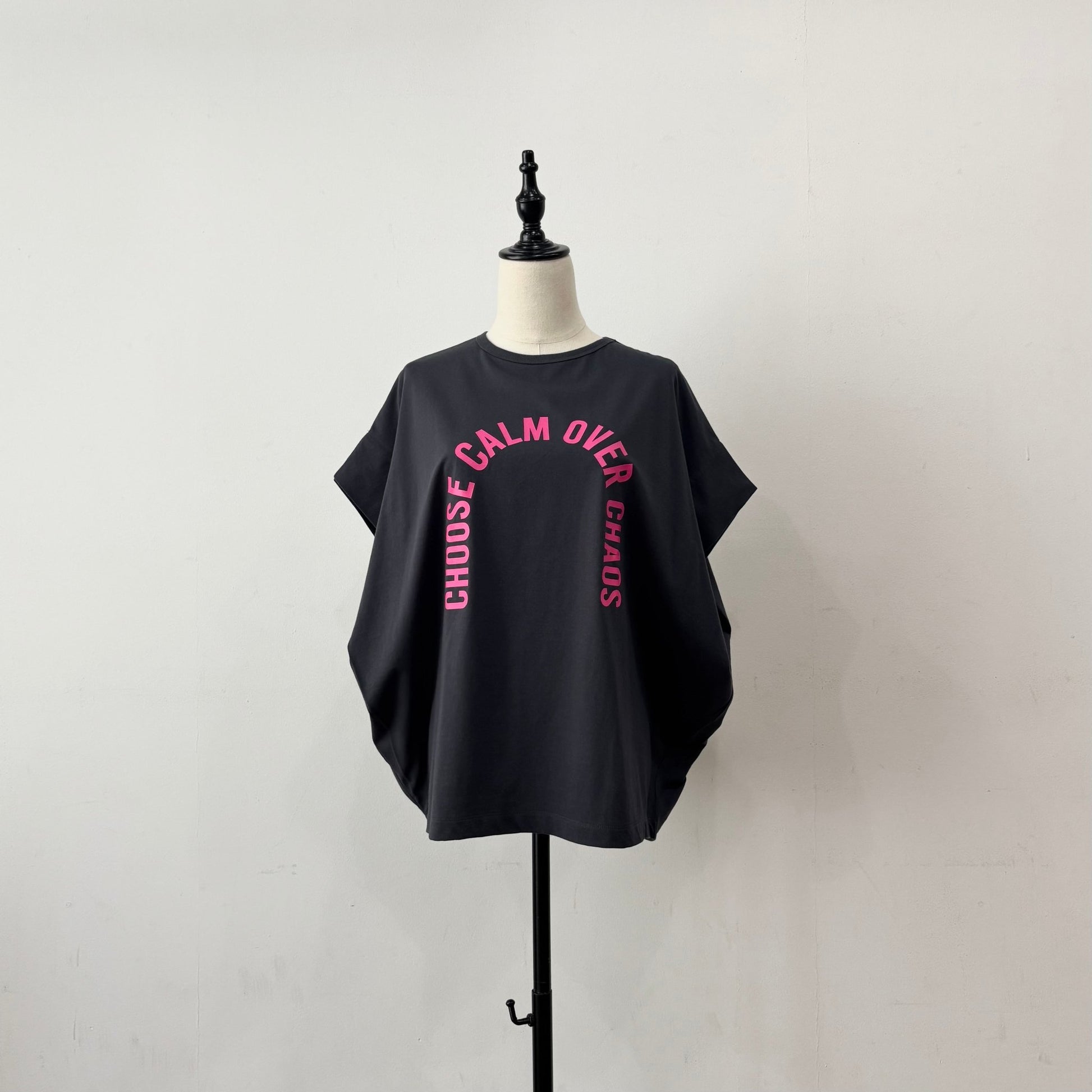 【siro de labonte 2026 spring＆summer】30/ - highgauge cotton message tuck sleeve Tshirt - Champdelarose