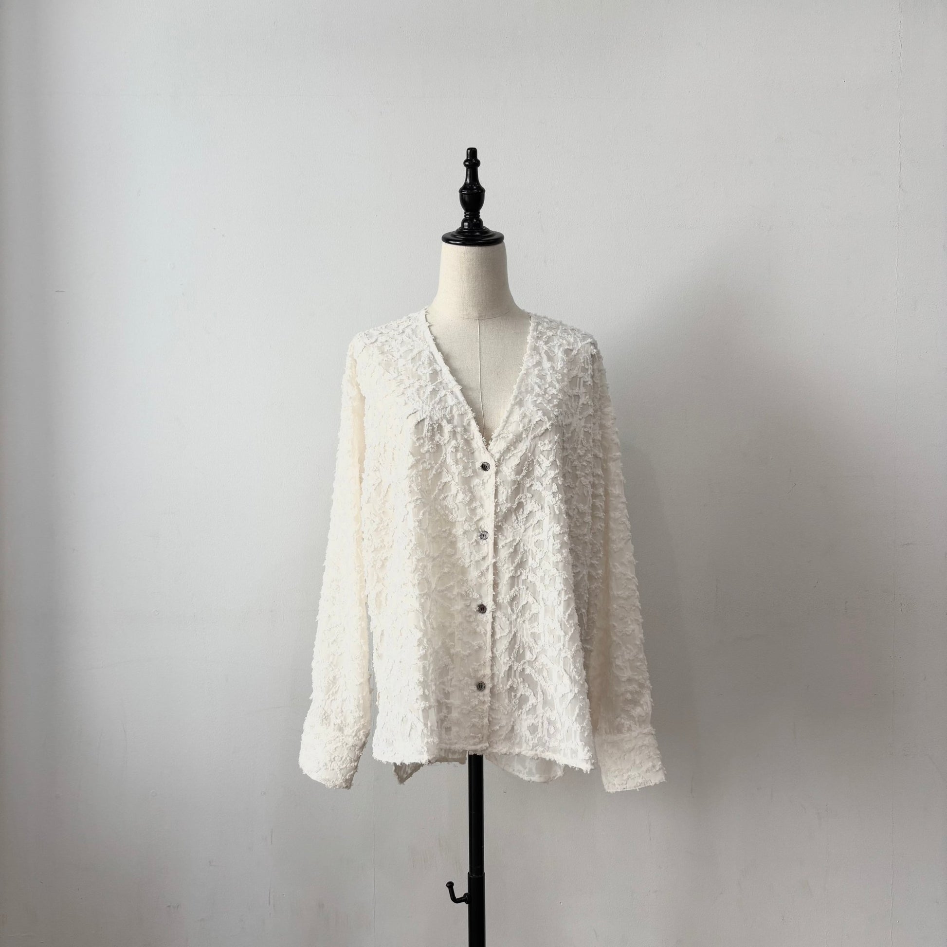 【siro de labonte 2026 spring＆summer】cut Jacquard design shirt - Champdelarose