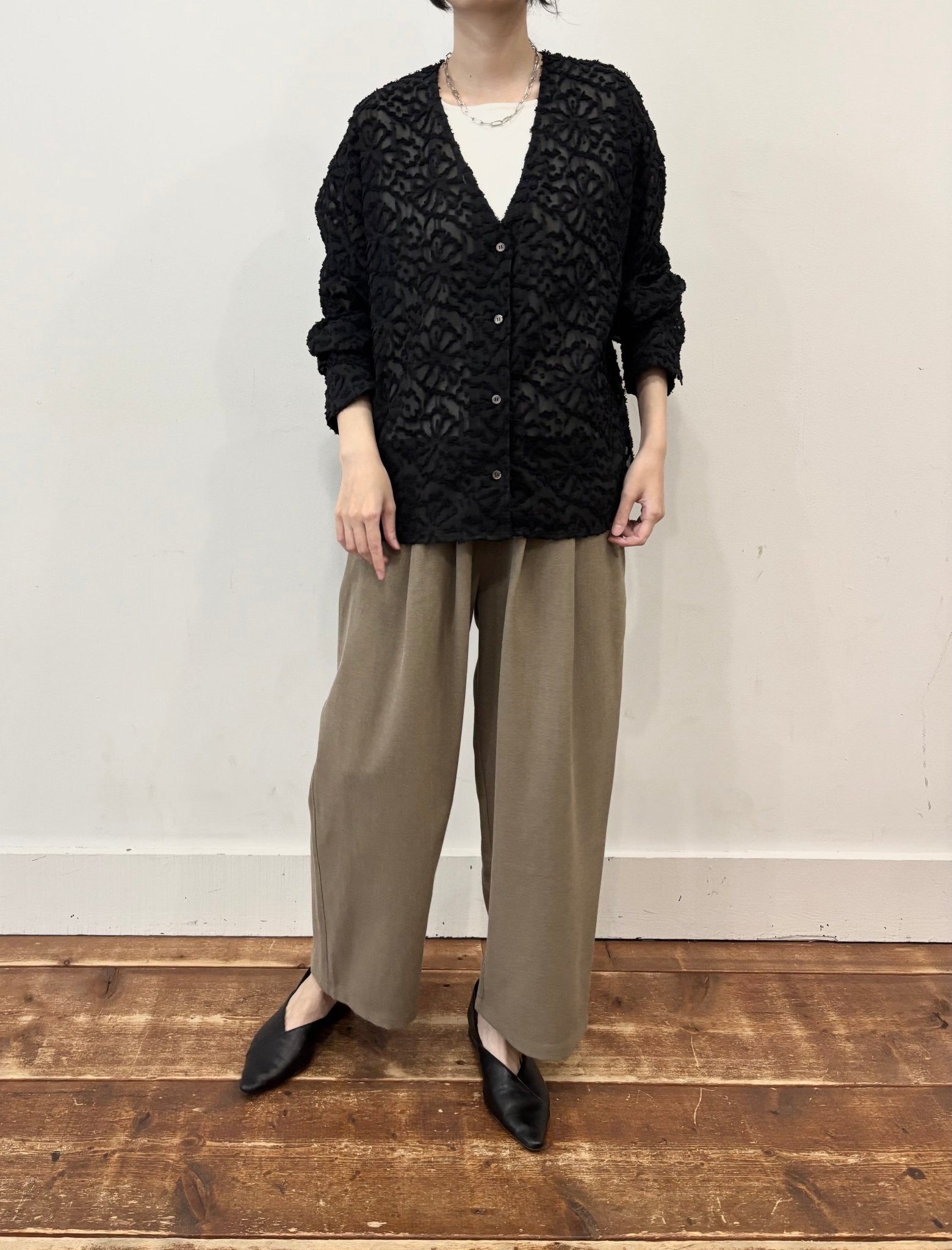 【siro de labonte 2026 spring＆summer】cut Jacquard design shirt - Champdelarose