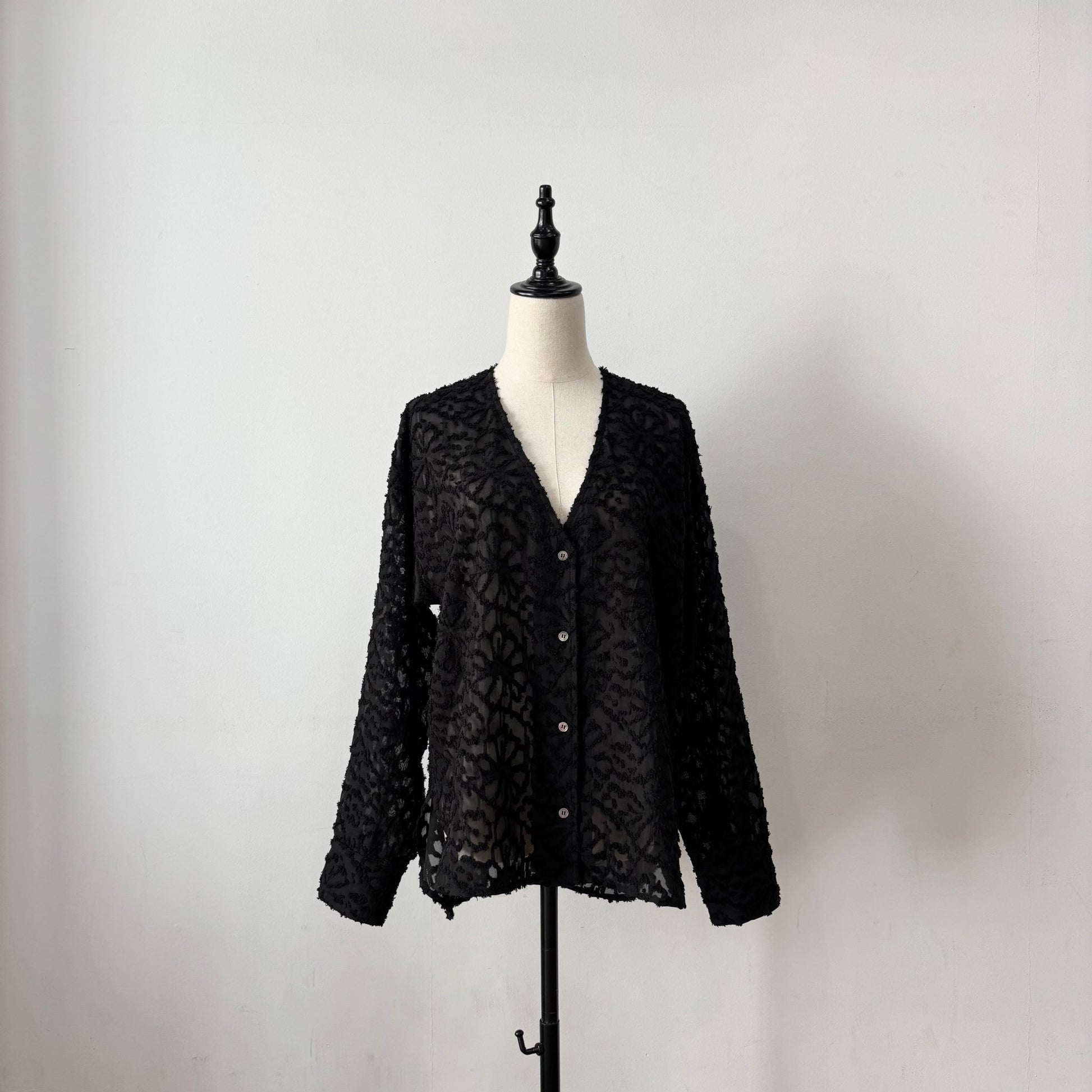 【siro de labonte 2026 spring＆summer】cut Jacquard design shirt - Champdelarose