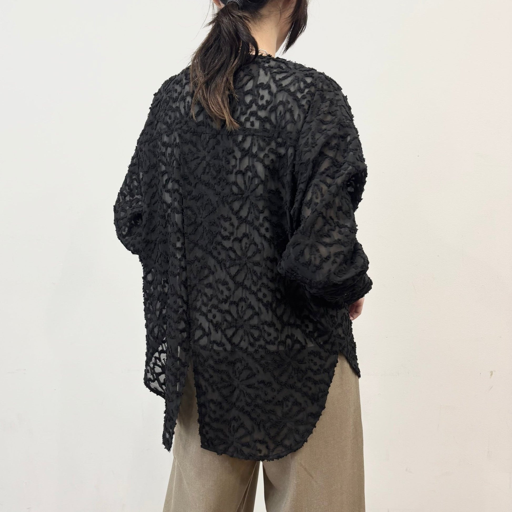 【siro de labonte 2026 spring＆summer】cut Jacquard design shirt - Champdelarose