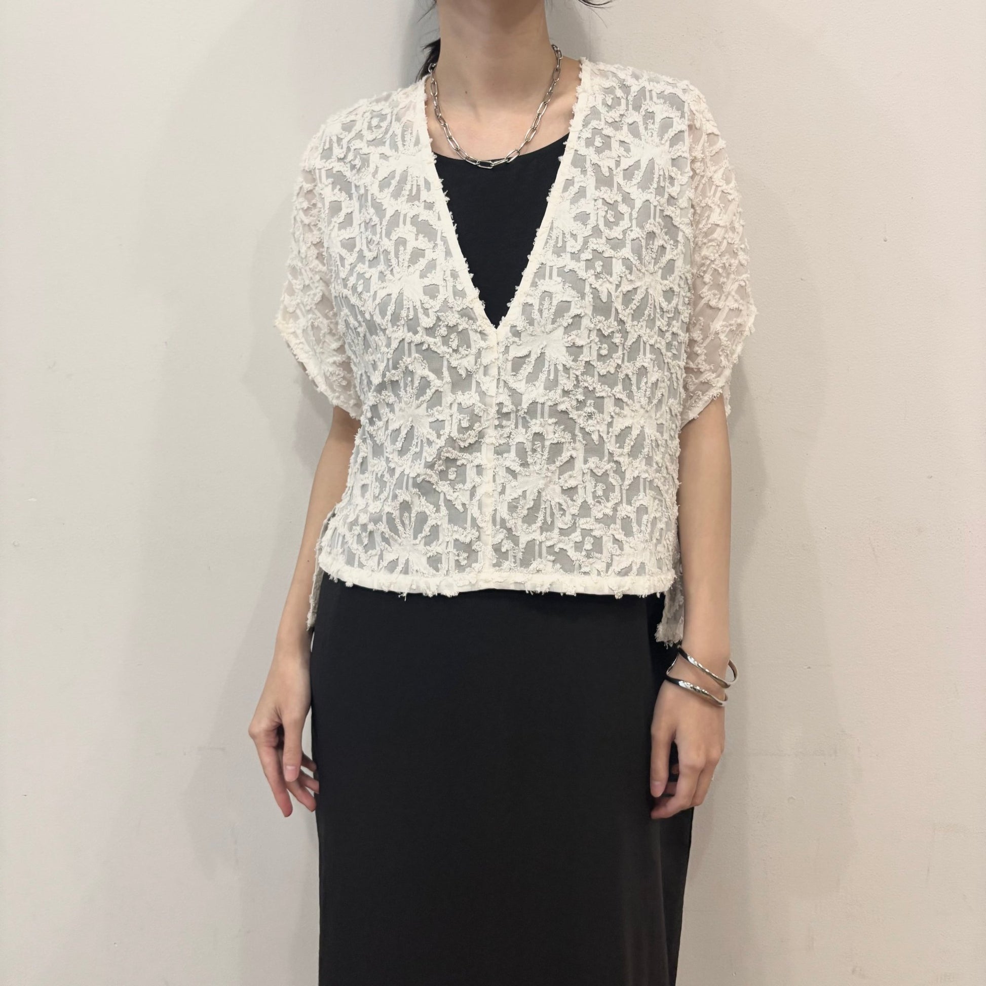【siro de labonte 2026 spring＆summer】cut Jacquard short vest - Champdelarose