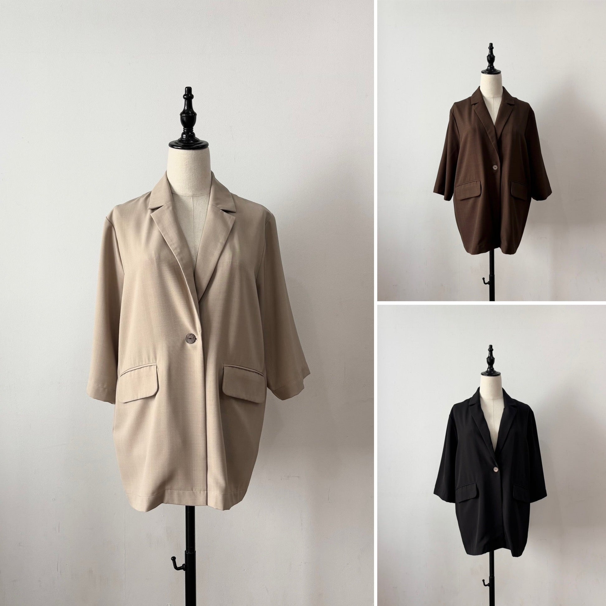 【siro de labonte 2026 spring＆summer】linen like hightwist half sleeve jacket - Champdelarose