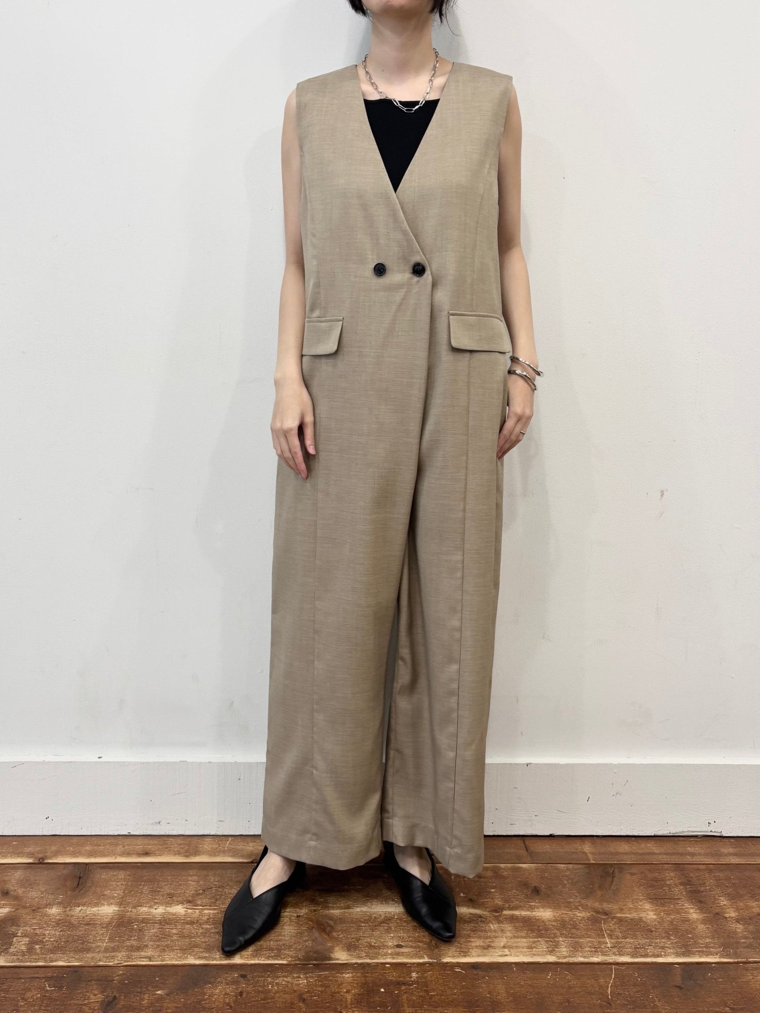 【siro de labonte 2026 spring＆summer】linen like twill all in one - Champdelarose