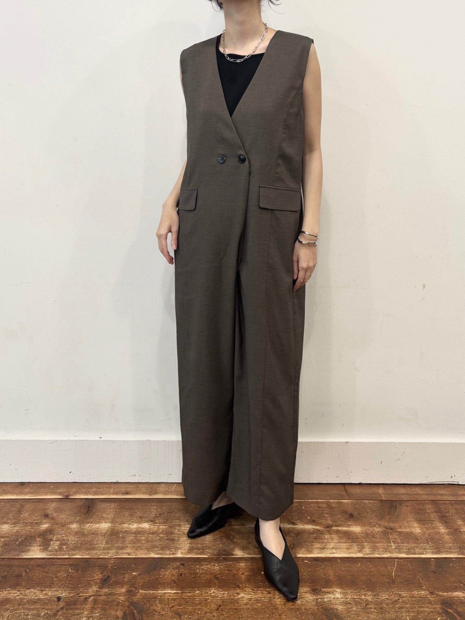 【siro de labonte 2026 spring＆summer】linen like twill all in one - Champdelarose