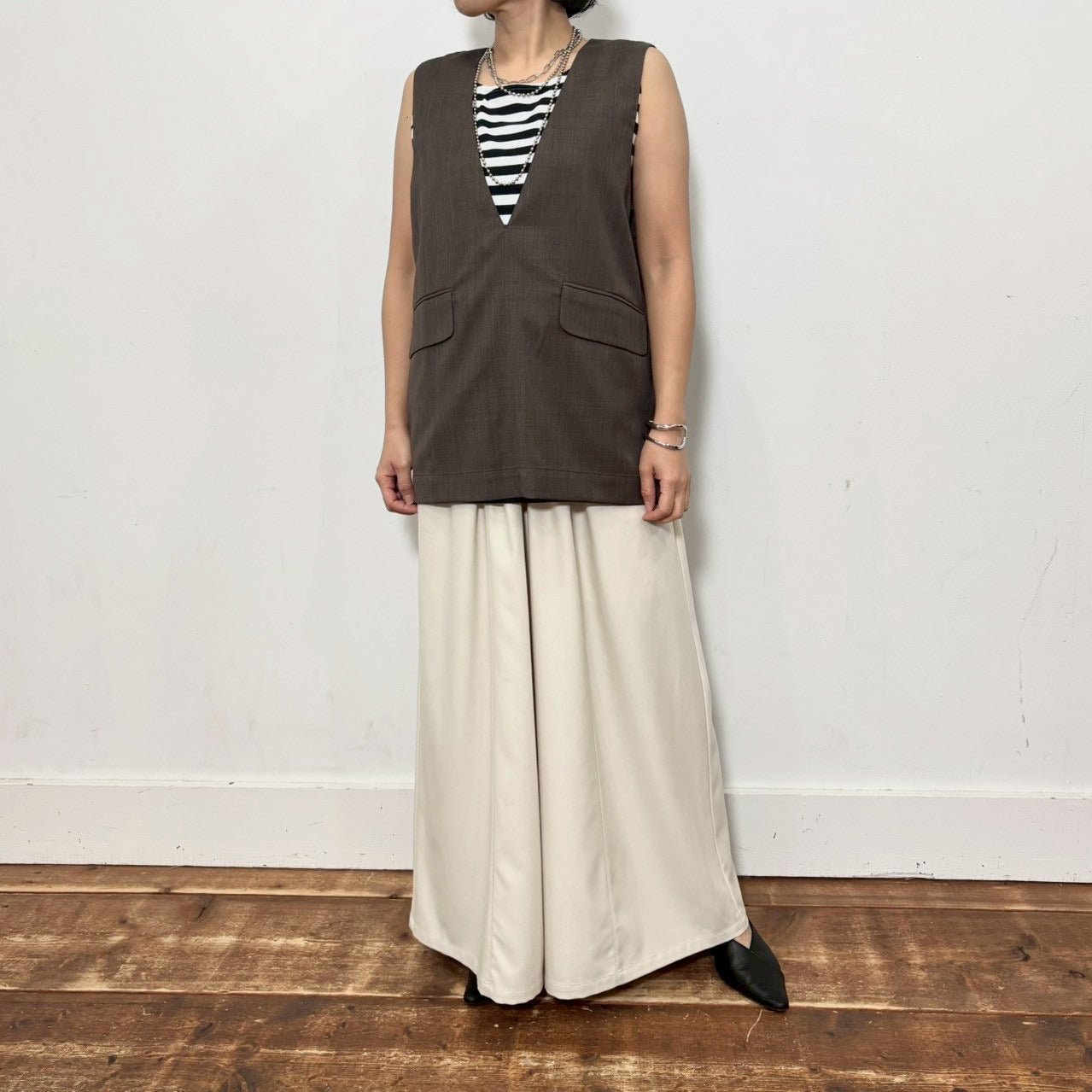 【siro de labonte 2026 SS vol.2】backslit vest - Champdelarose
