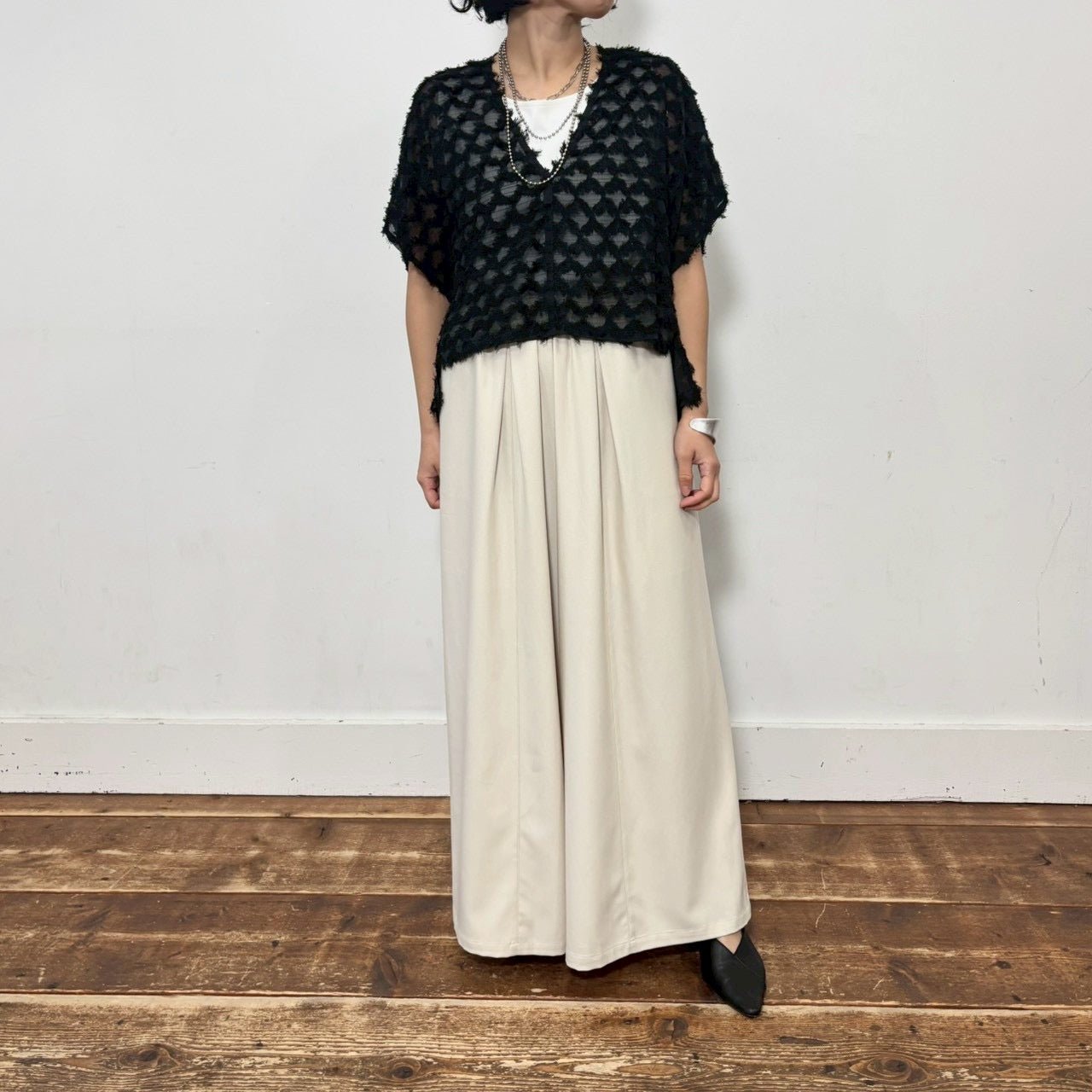 【siro de labonte 2026 SS vol.2】fringe jacquard design vest - Champdelarose