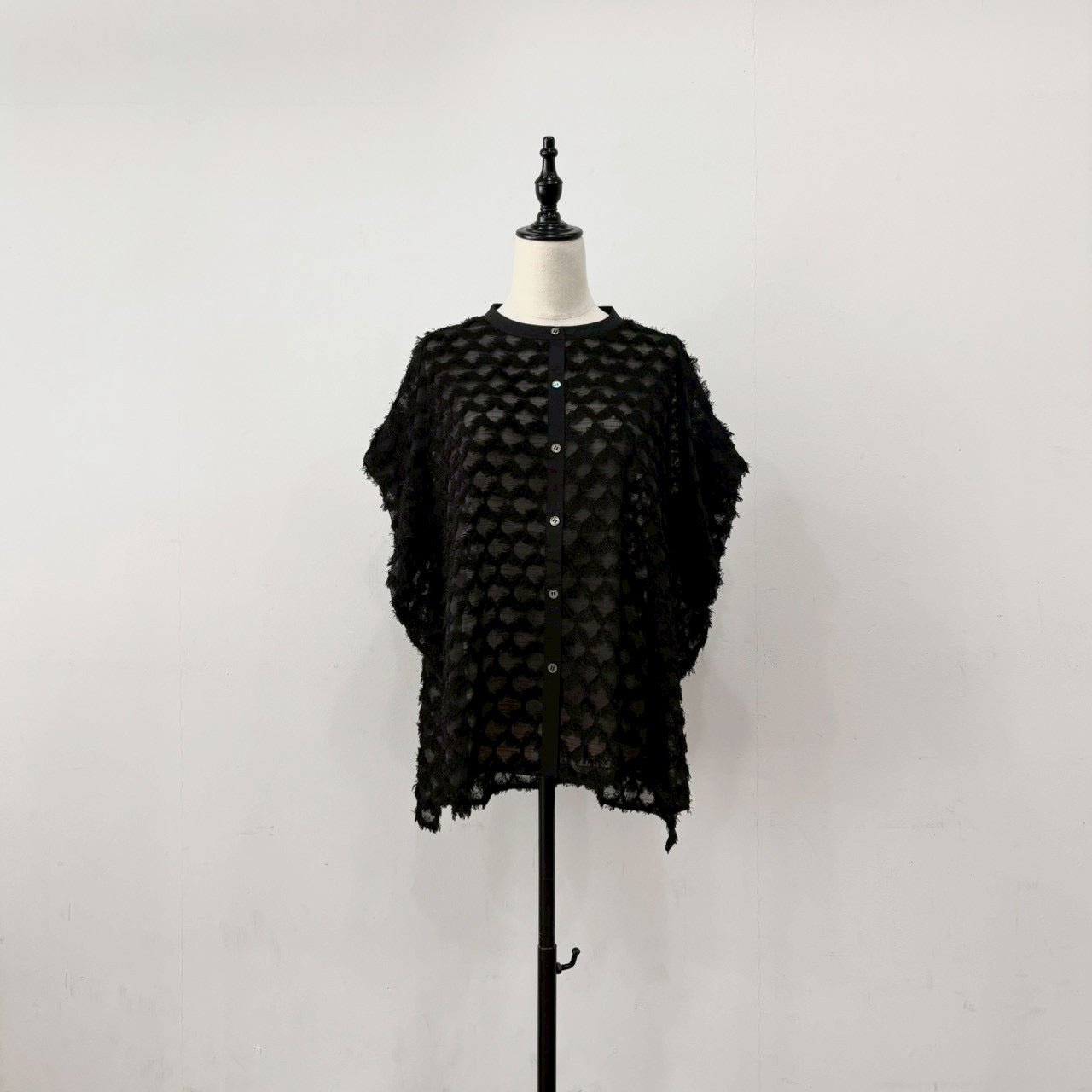 【siro de labonte 2026 SS vol.2】fringe jacquard tuck sleeve blouse - Champdelarose