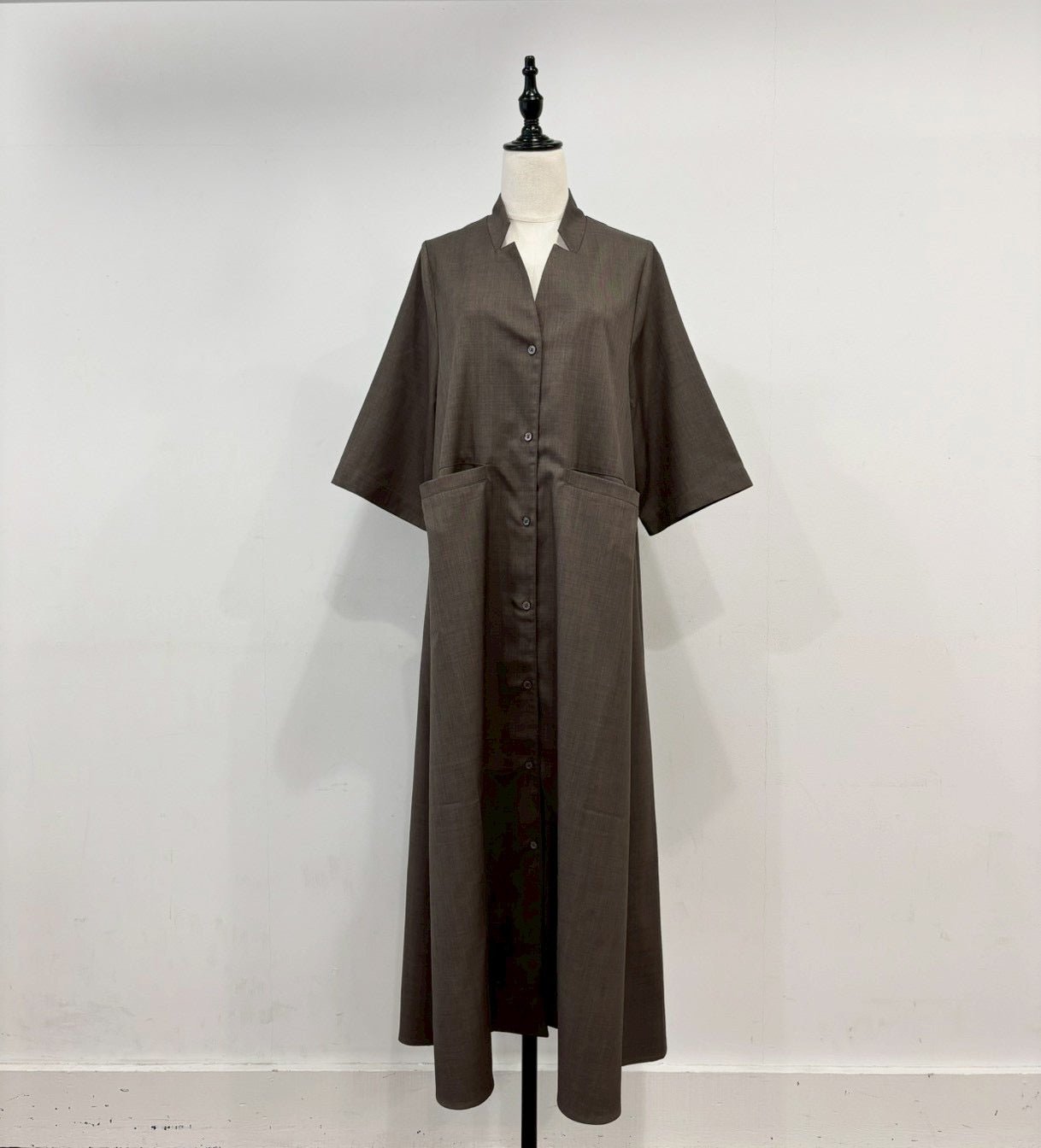 【siro de labonte 2026 SS vol.2】linen like twill long shirt OP - Champdelarose