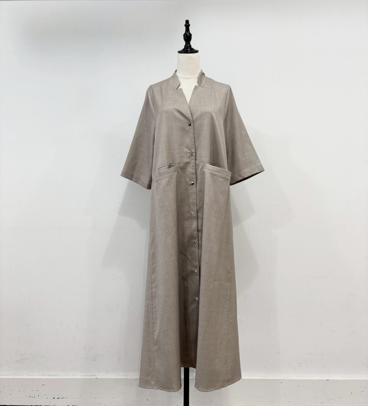 【siro de labonte 2026 SS vol.2】linen like twill long shirt OP - Champdelarose